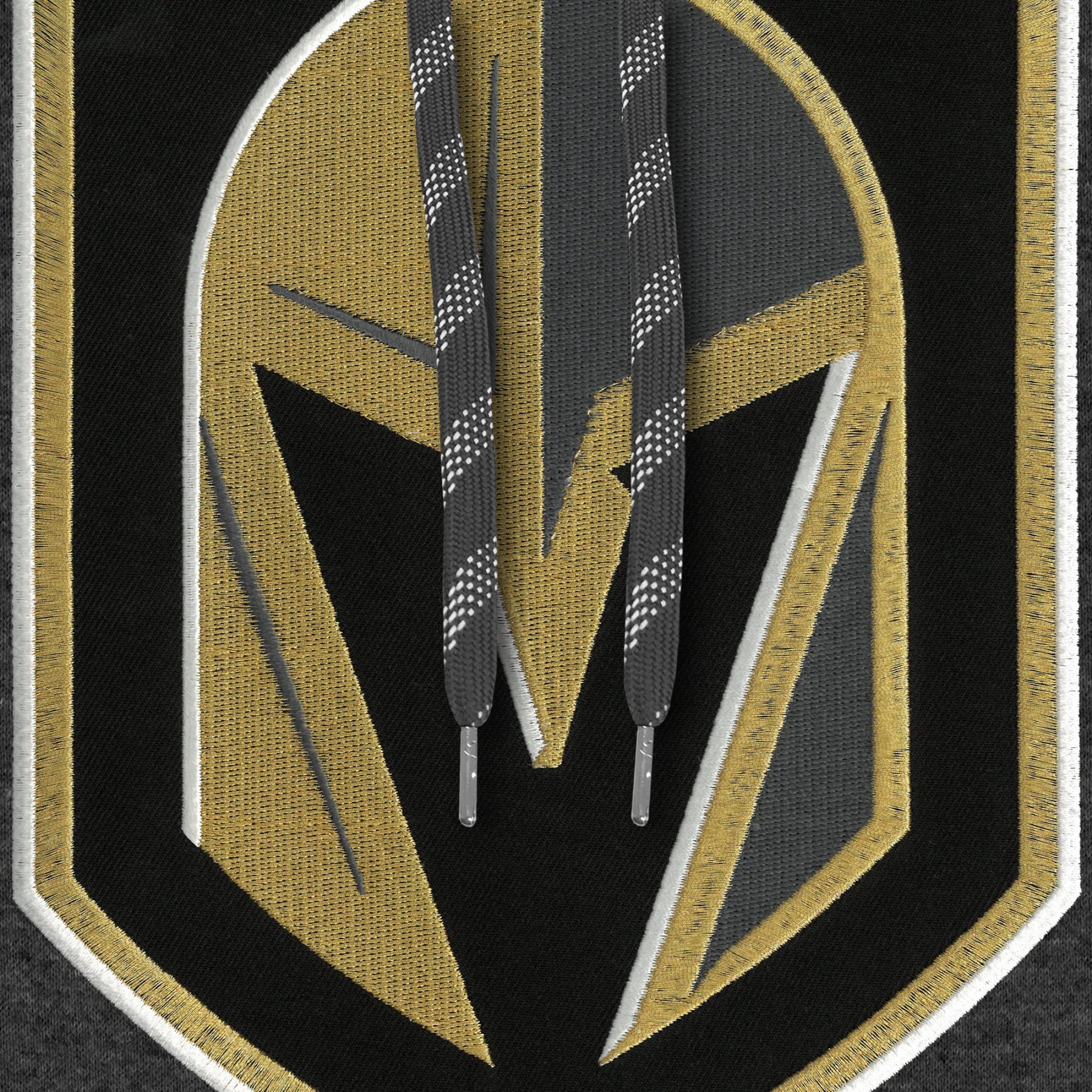 Sweat à capuche avec logo en sergé Charcoal Express NHL Bulletin des Golden Knights de Las Vegas pour hommes