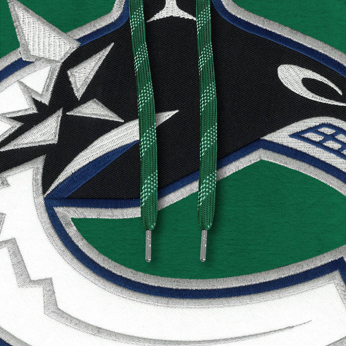 Vancouver Canucks NHL Bulletin Men's Green Express Twill Logo Hoodie