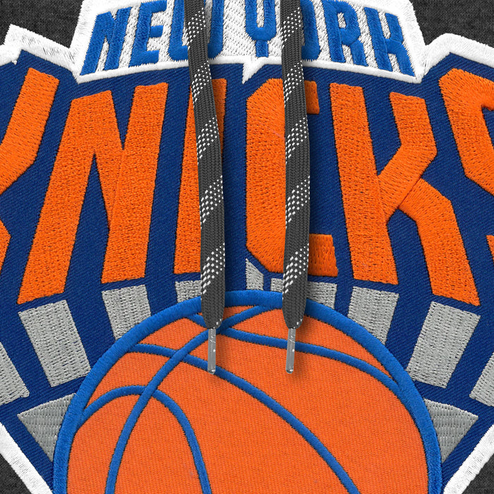 New York Knicks NBA Bulletin Men's Charcoal Express Twill Logo Hoodie