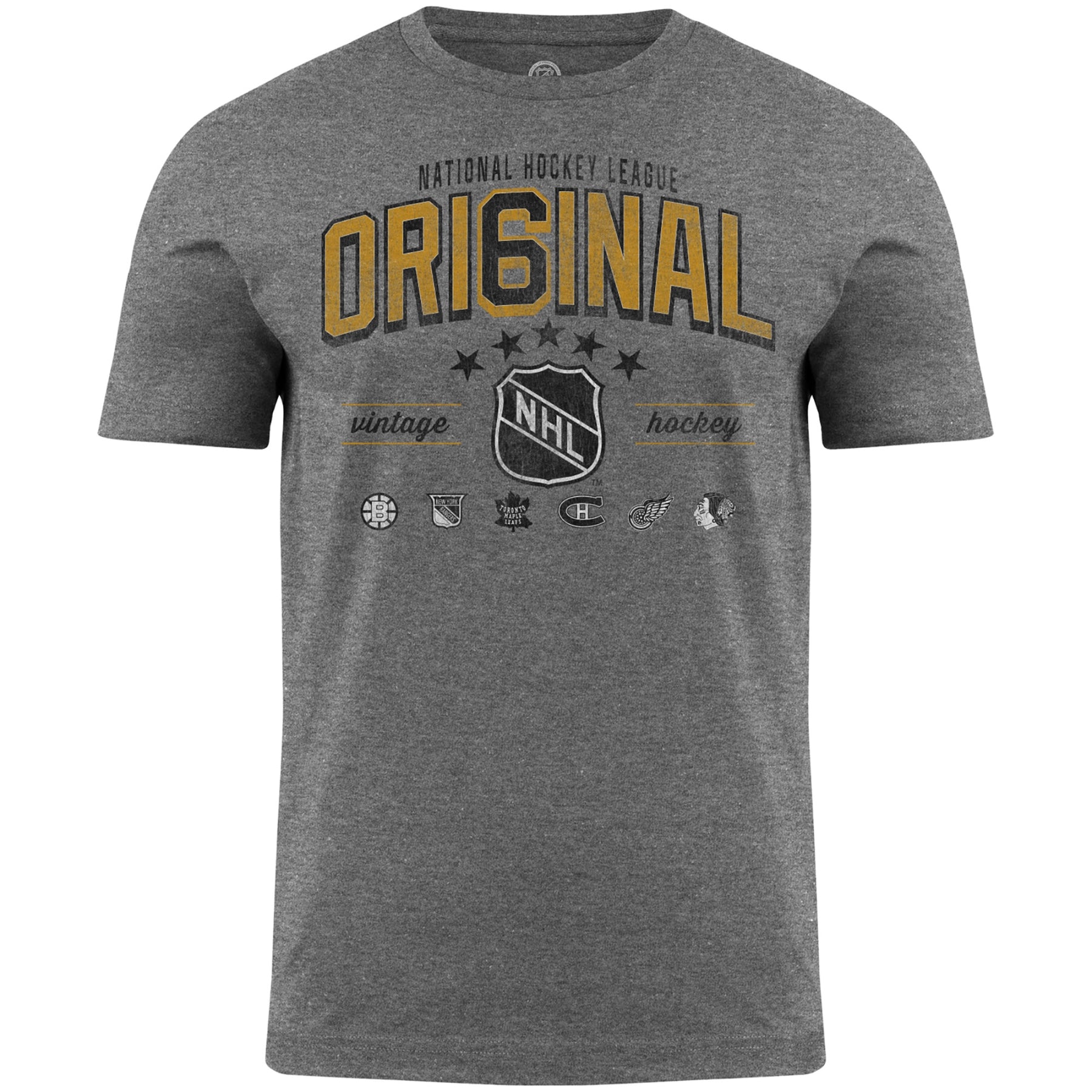 T-shirt en graphite Original Six NHL Bulletin pour hommes