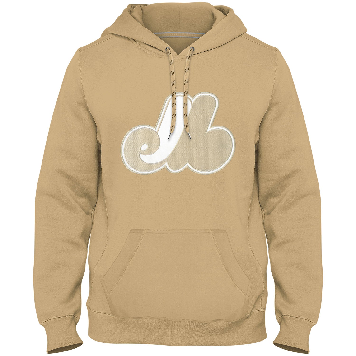 Montreal Expos MLB Bulletin Men's Wheat Tonal Twill Logo Hoodie