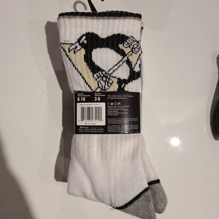 Pittsburgh Penguins NHL Gertex Youth White 3 Pack Crew Socks