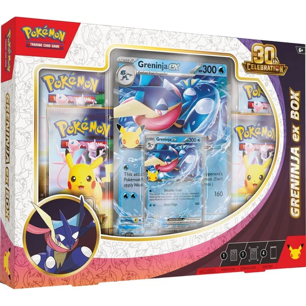 Pokémon TCG 30th Celebration Ex Collection Box Greninja ex or Sylveon ex
