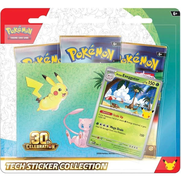 Pokémon TCG 30th Celebration Tech Sticker Collection Assortment Box