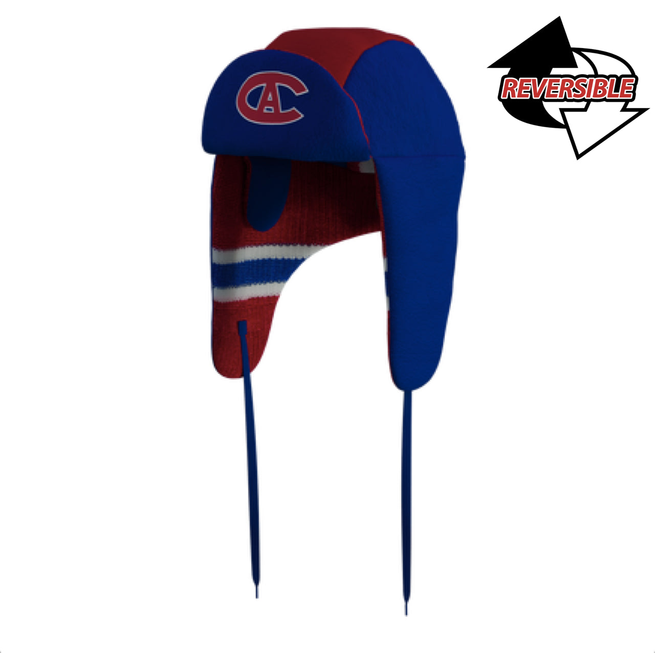 Montreal Canadiens NHL Hockey Sockey Men's Red Reversible Trapper