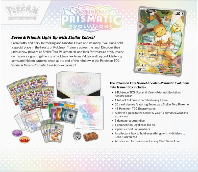 Pokémon TCG Scarlet & Violet Prismatic Evolutions Elite Trainer Box