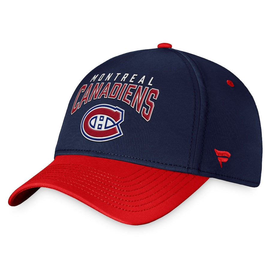 Casquette extensible fondamentale bleu marine pour hommes Fanatics Branded de la LNH des Canadiens de Montréal