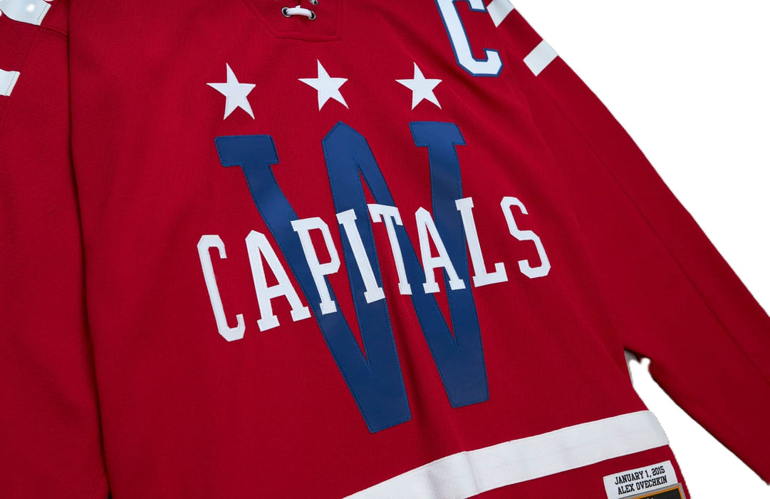 Alexander Ovechkin NHL Mitchell & Ness Men's Red 2015 Blue Line Authentic Jersey
