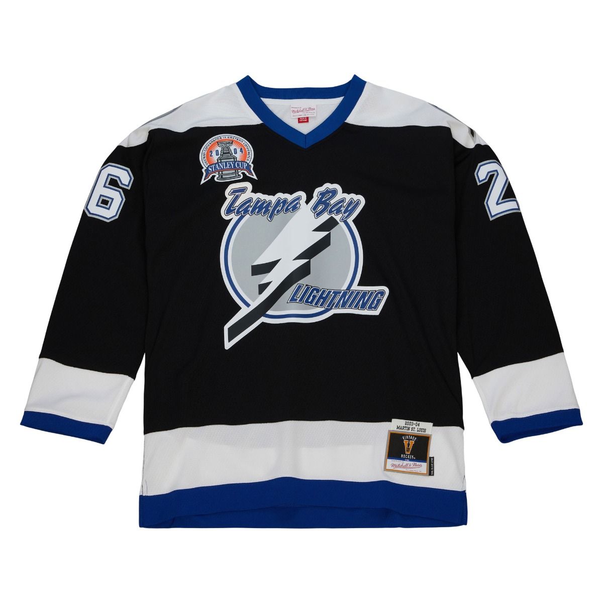 Martin St. Louis Tampa Bay Lighting NHL Mitchell & Ness Maillot authentique noir 2003 Blue Line pour hommes