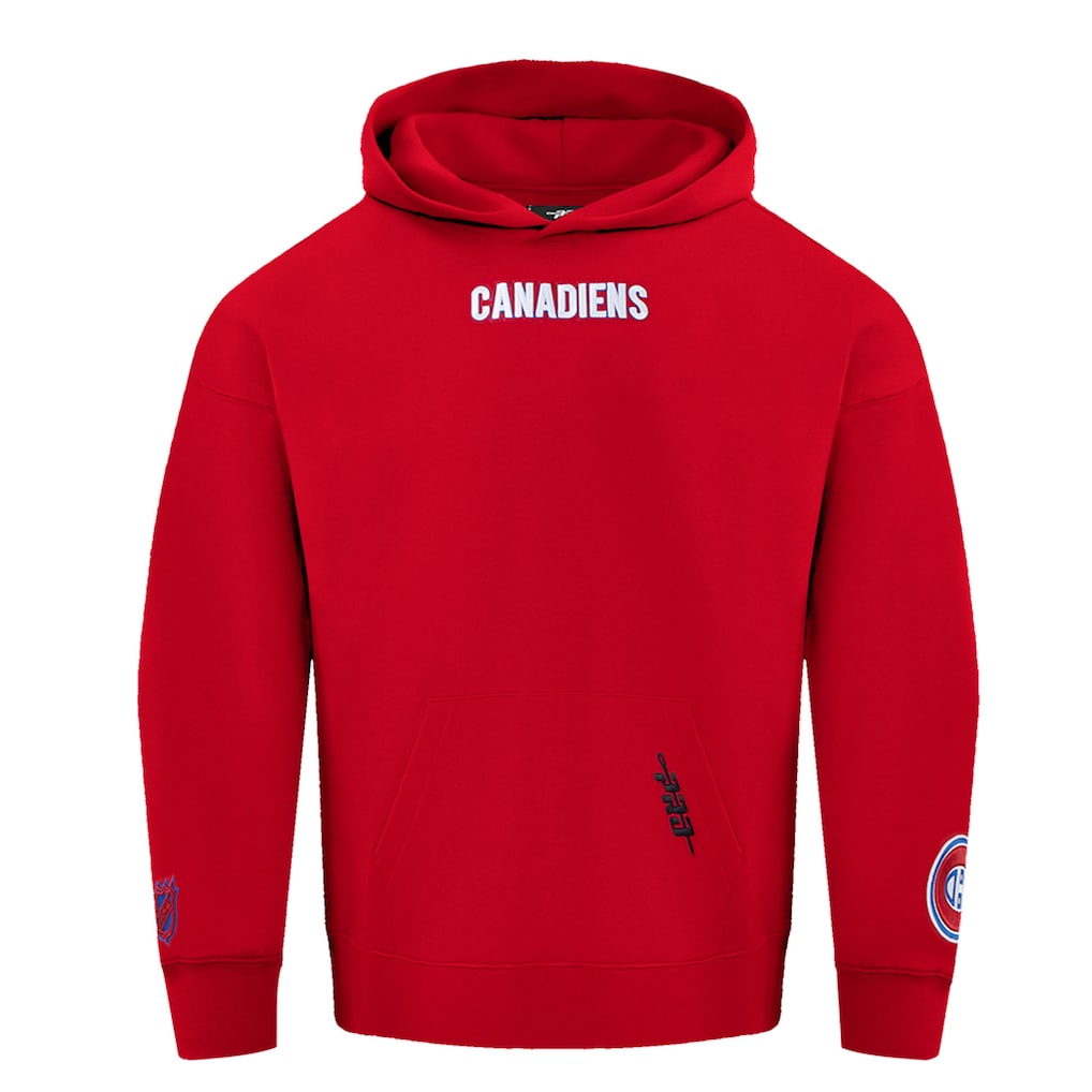 Chandail à capuchon rouge Wingspan pour homme, standard NHL Pro des Canadiens de Montréal