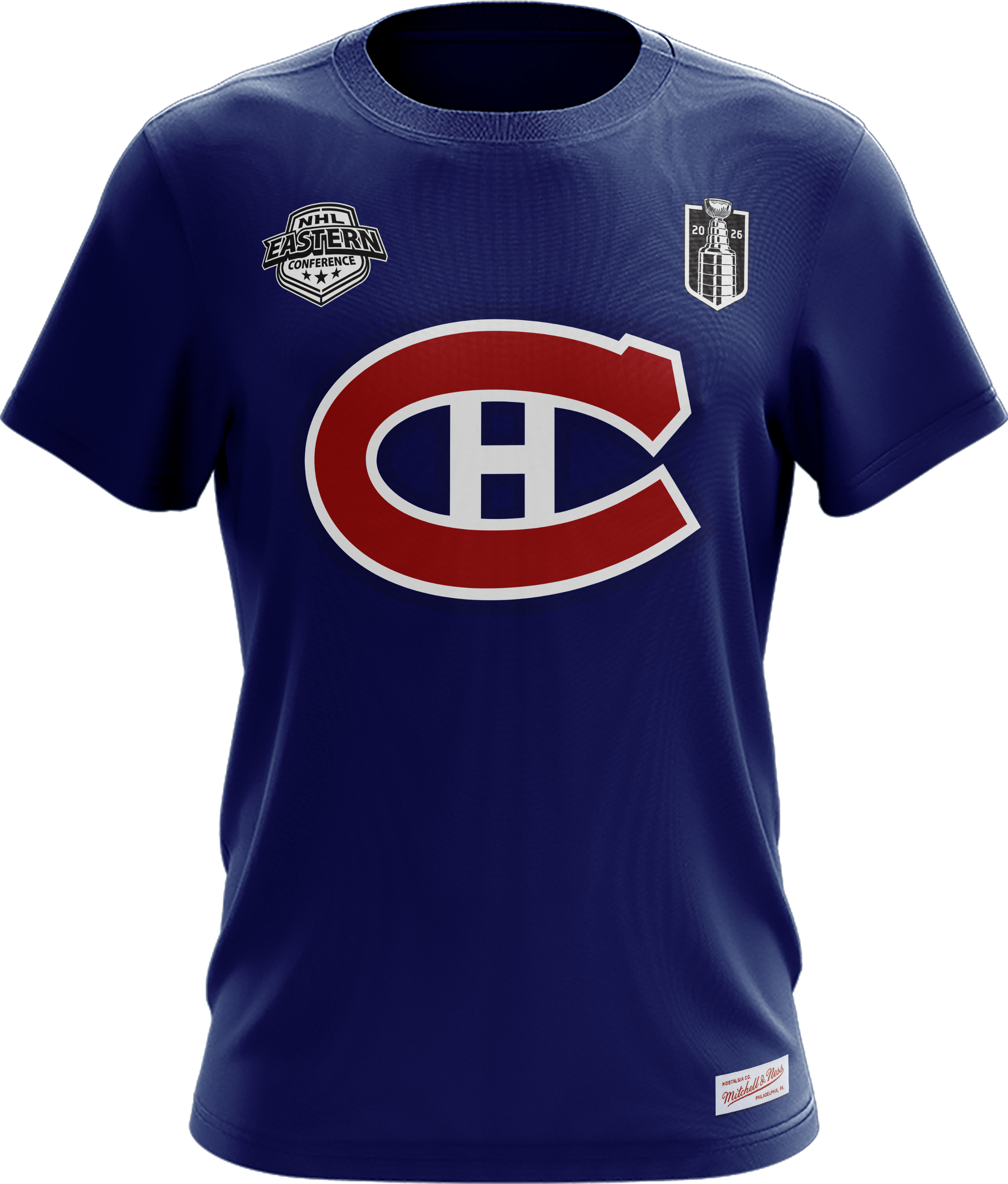 T-shirt des Canadiens de Montréal LNH Mitchell & Ness marine Eastern Conference Finals pour homme