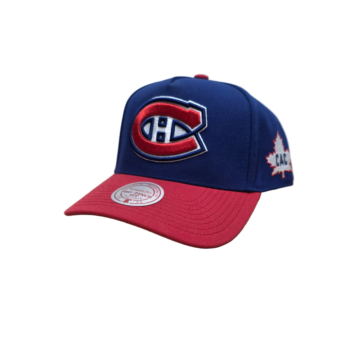Montreal Canadiens NHL Mitchell & Ness Men's Royal Blue/Red Legendary A-Frame Snapback Hat