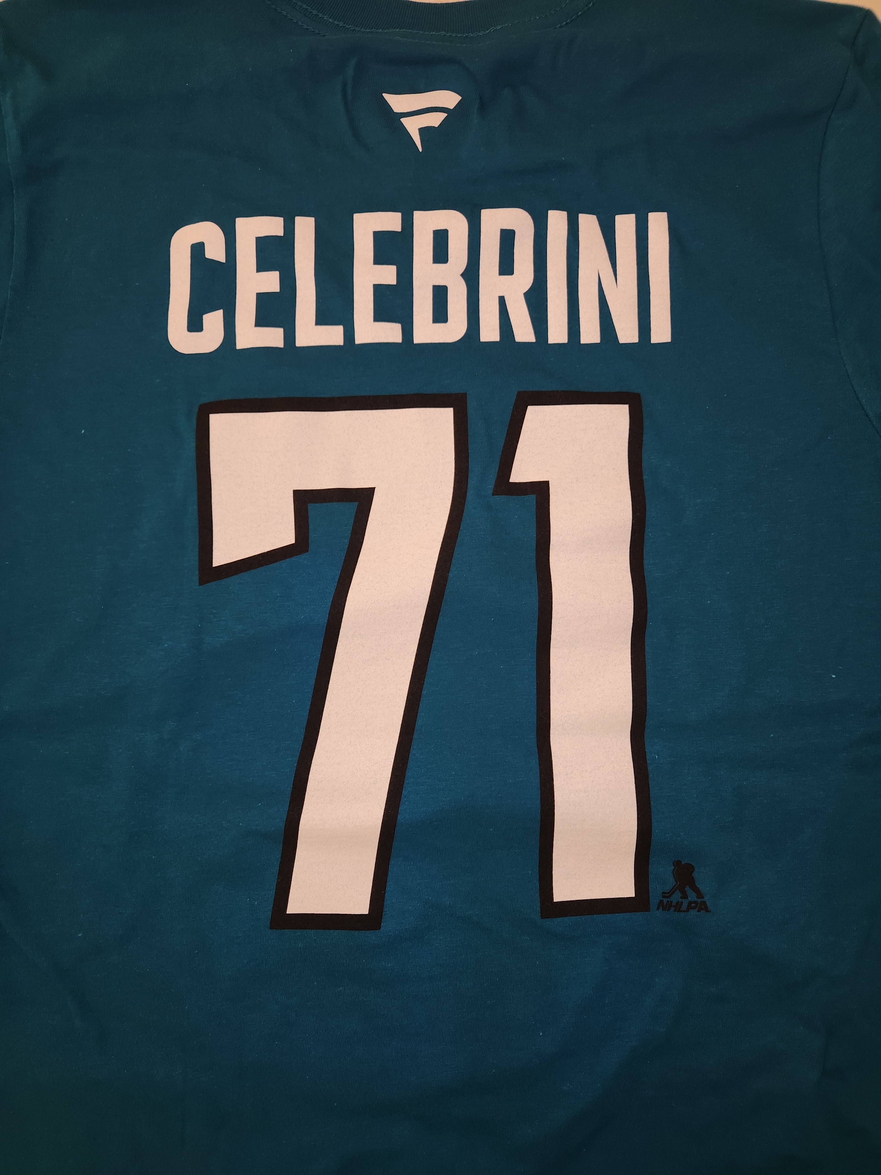 Macklin Celibrini San Jose Sharks NHL Fanatics T-shirt authentique bleu pour homme