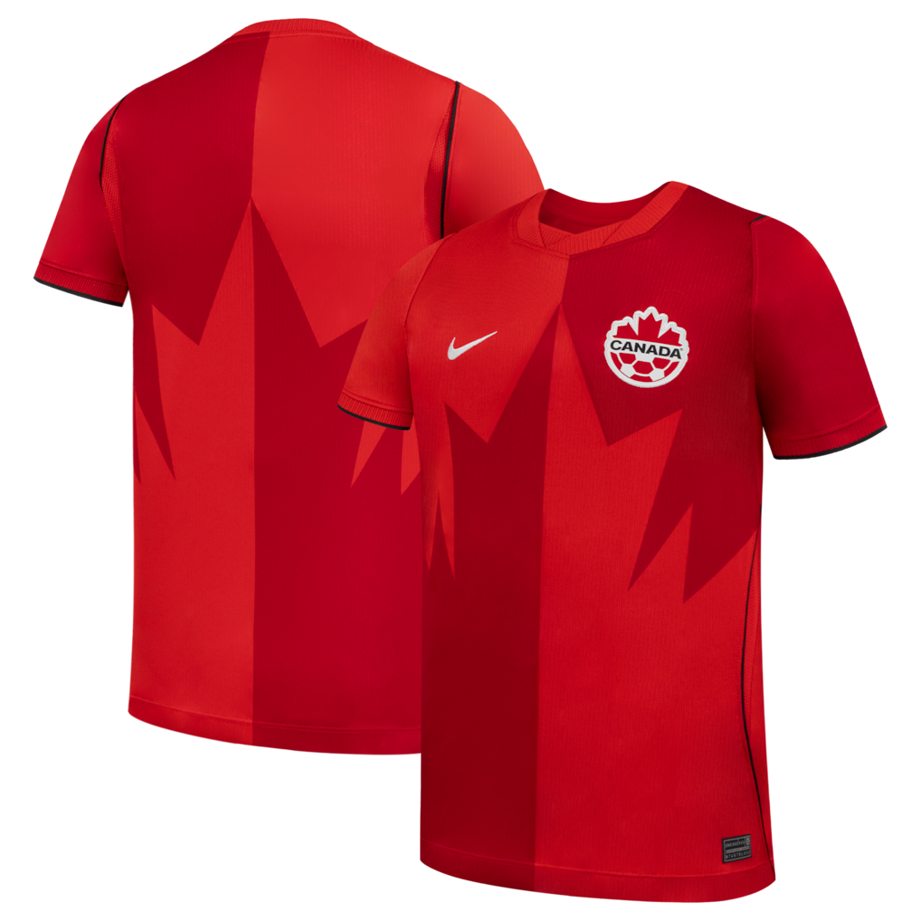 Canada Soccer FIFA Nike Youth Red 2026 Home Stadium Replica Jersey