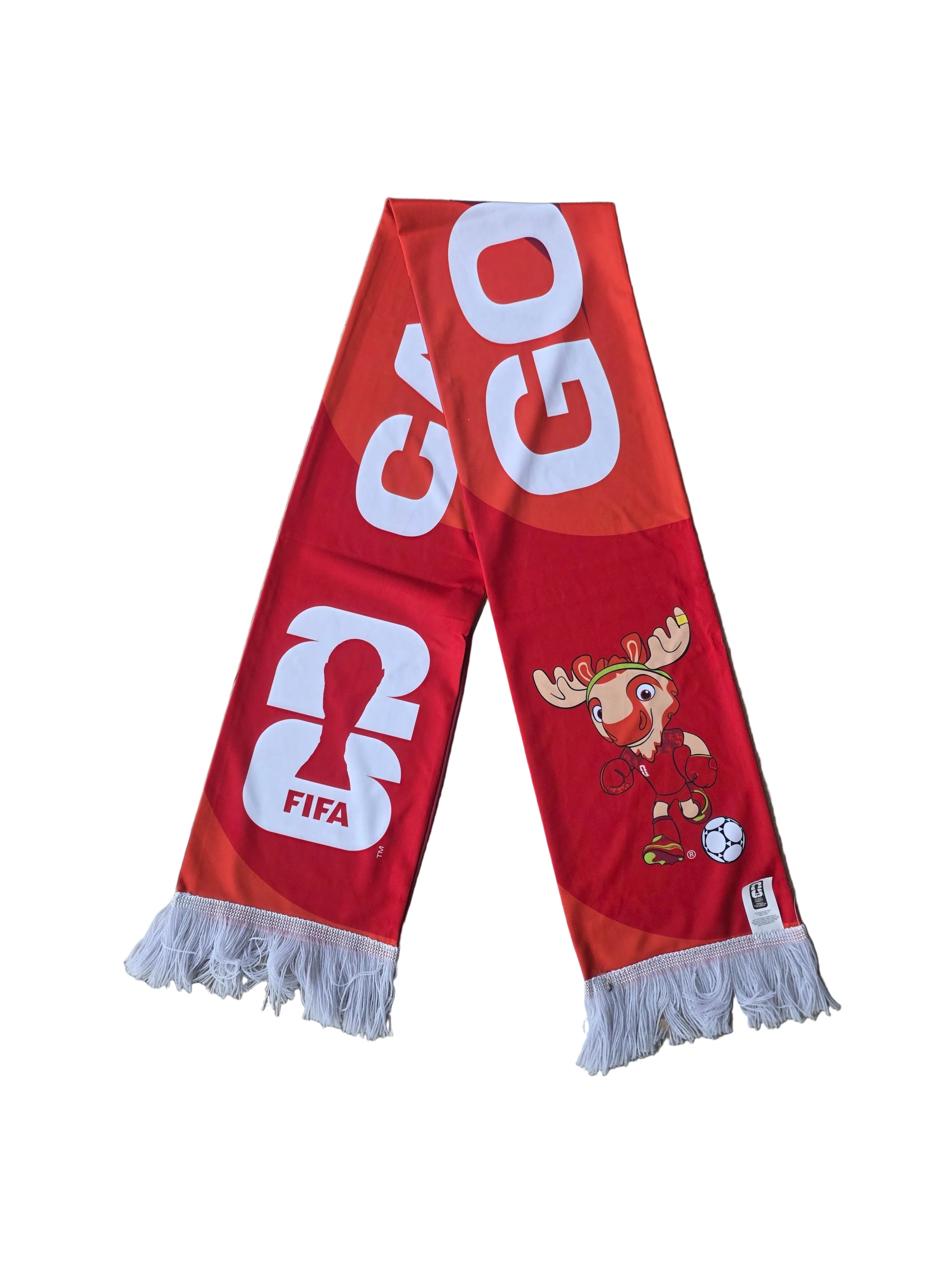 FiFA Licensed Red 2026 World Cup Canada Mascot Scarf