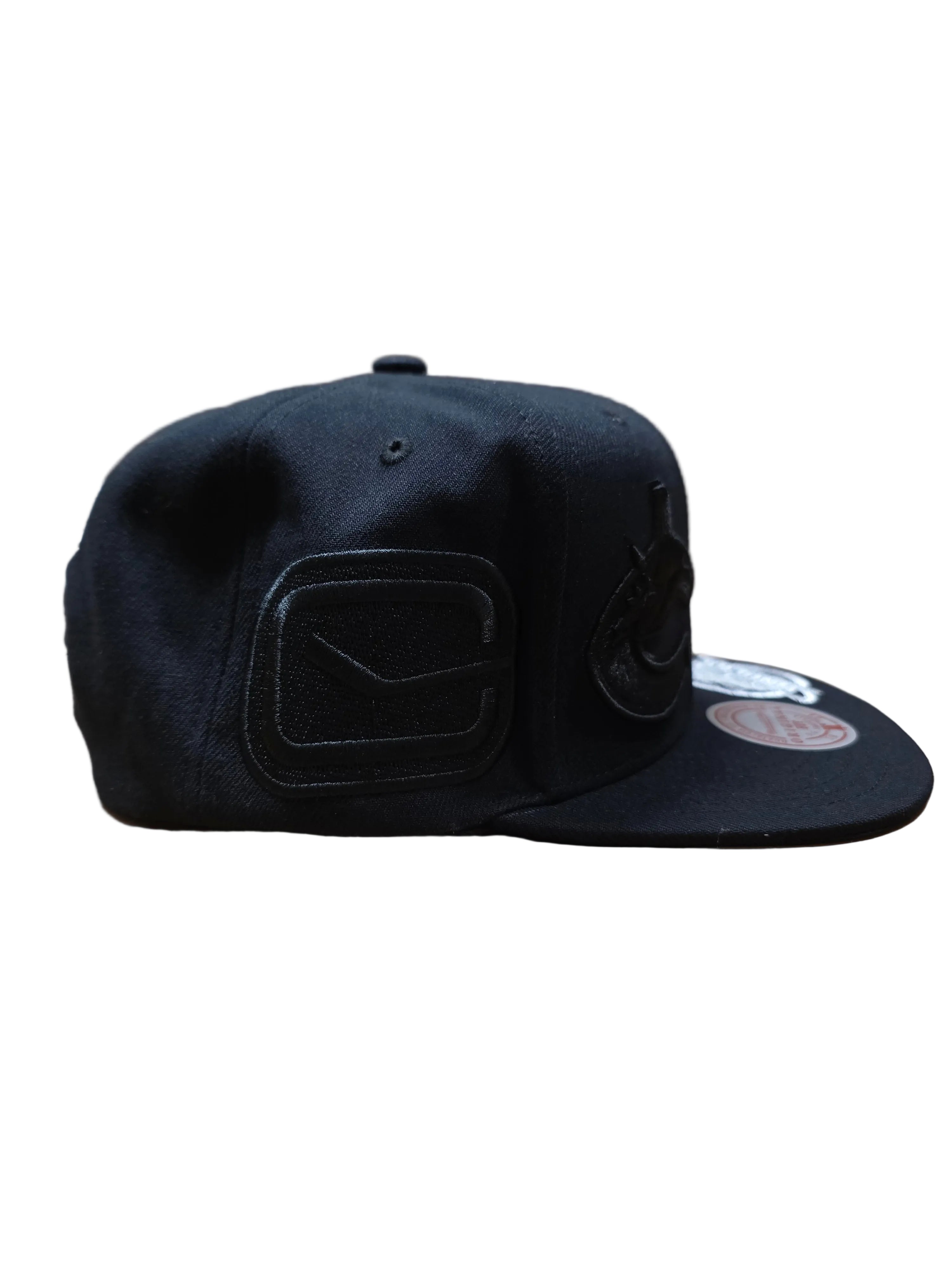 Vancouver Canucks NHL Mitchell & Ness Men's Black Blacked Out Snapback Hat