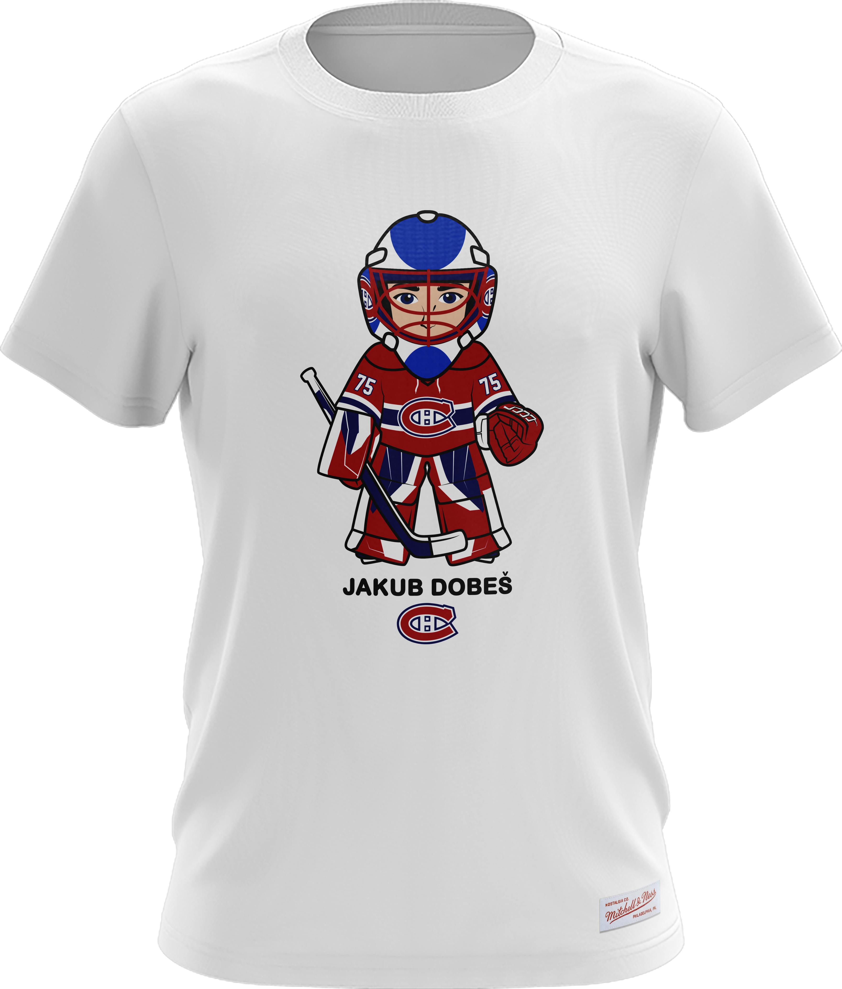 Jakub Dobes Montreal Canadiens NHL Mitchell & Ness Men's White Milo T-Shirt