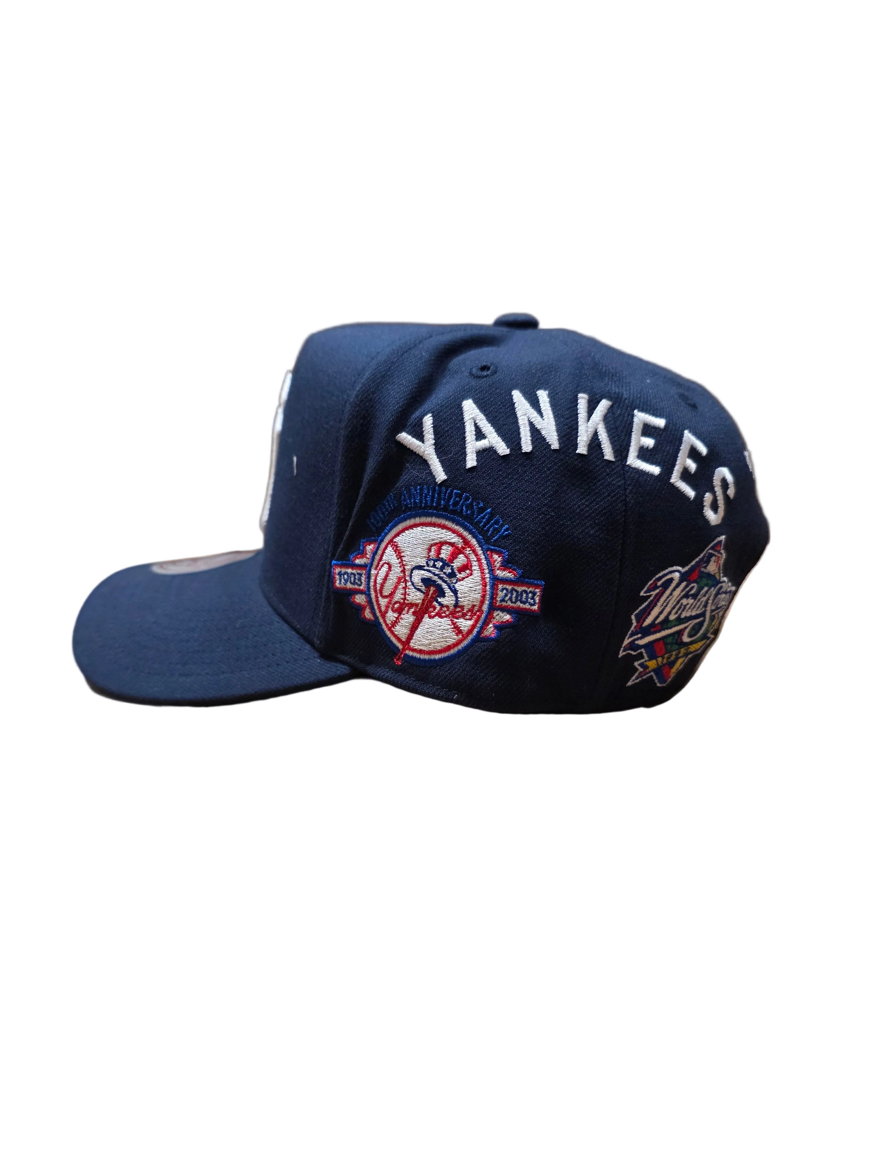 New York Yankees MLB Mitchell & Ness Men's Navy Historical Pro Pinch Fit Snapback Hat