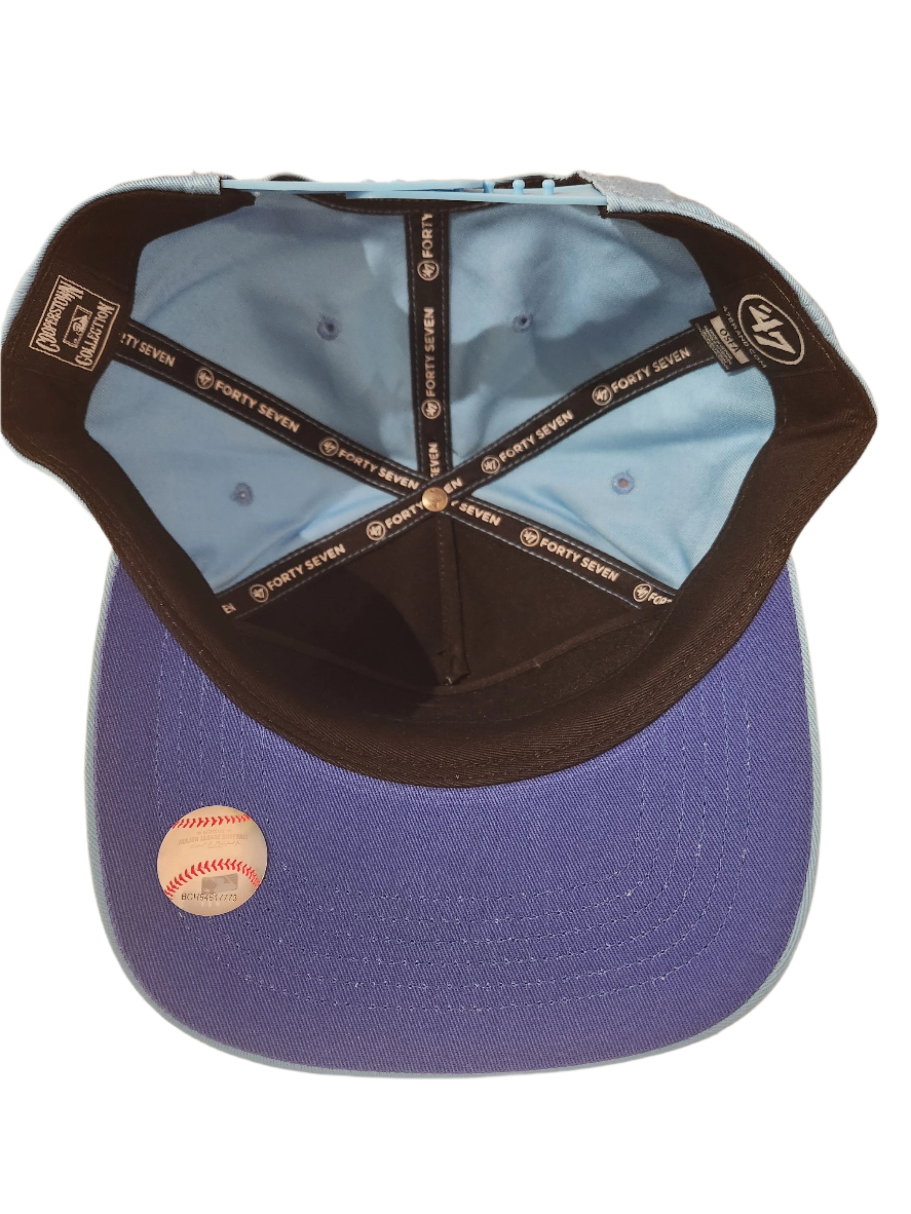 Montreal Expos MLB 47 Brand Men's Light Blue Hitch Snapback Hat