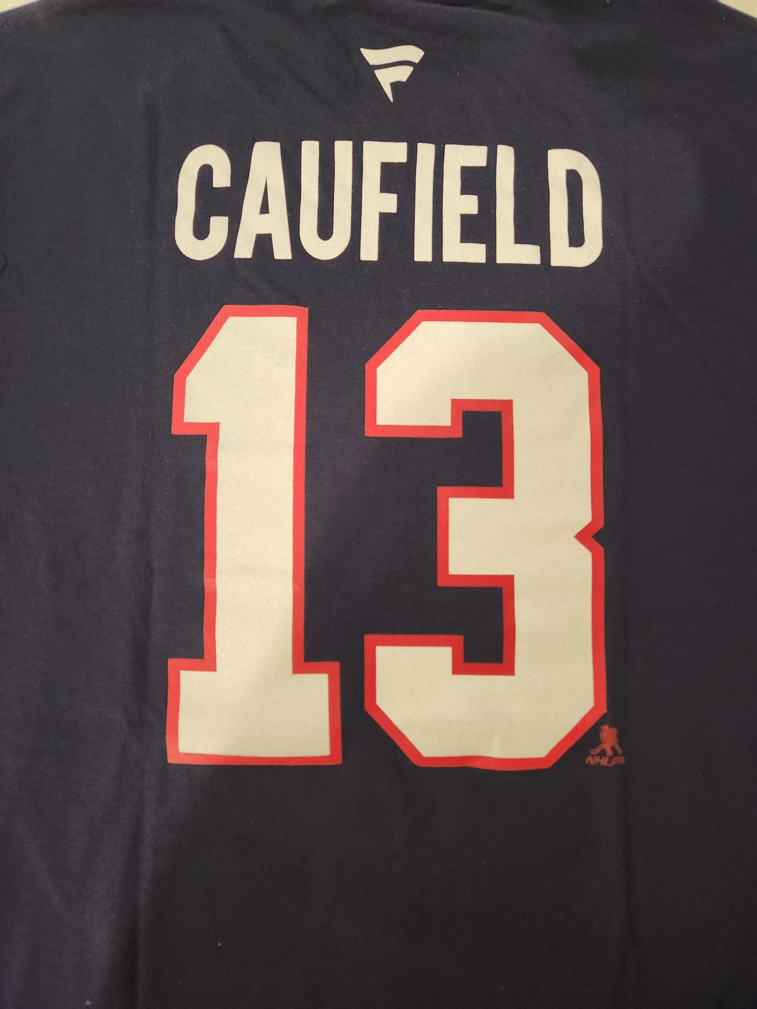 Cole Caufield Montreal Canadiens NHL Fanatics Branded Men's Navy 13 Authentic T-Shirt