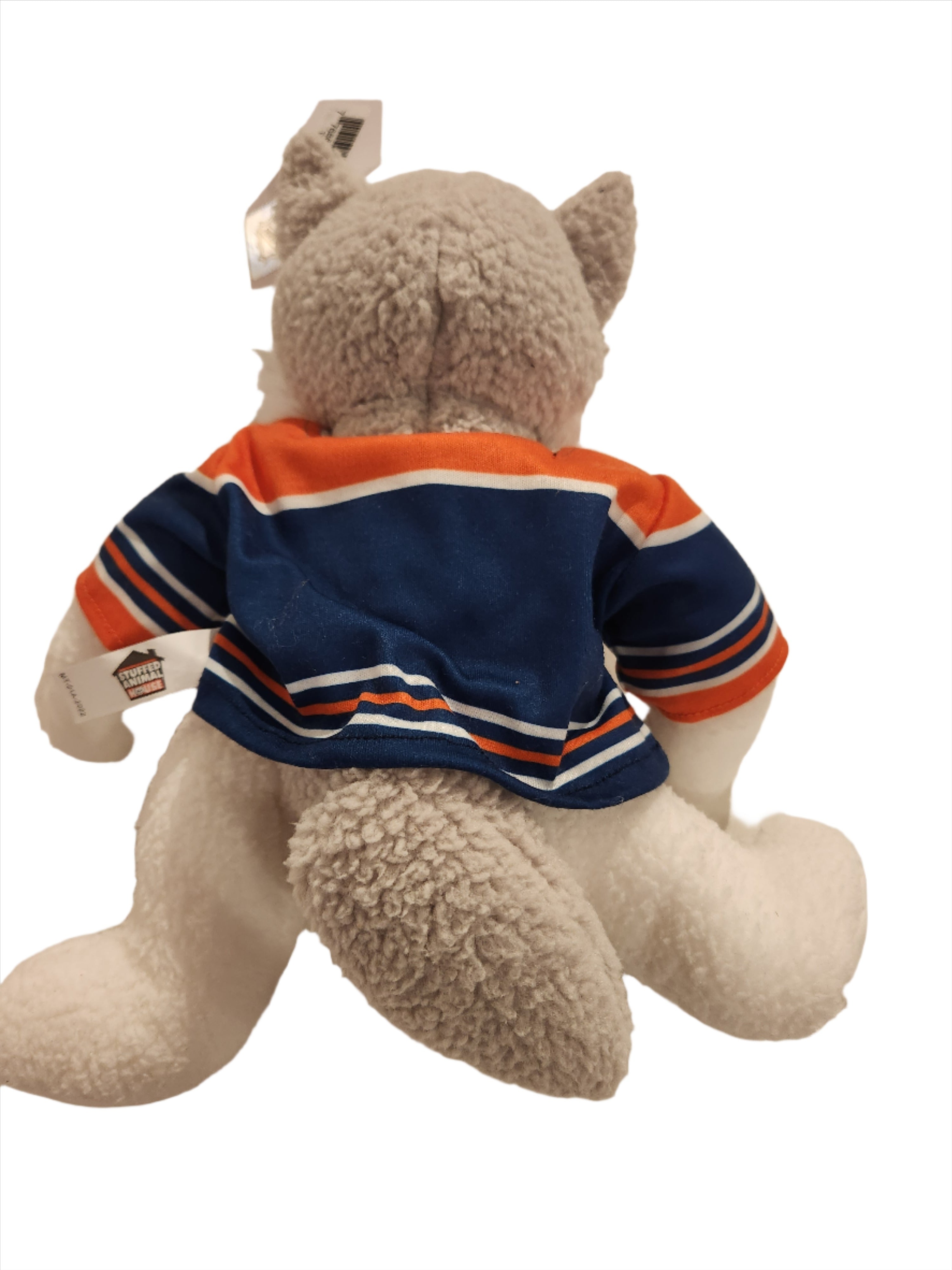 Maison en peluche pour animaux de compagnie Grey Husky des Oilers d'Edmonton LNH, 10 po, Curly Gritter