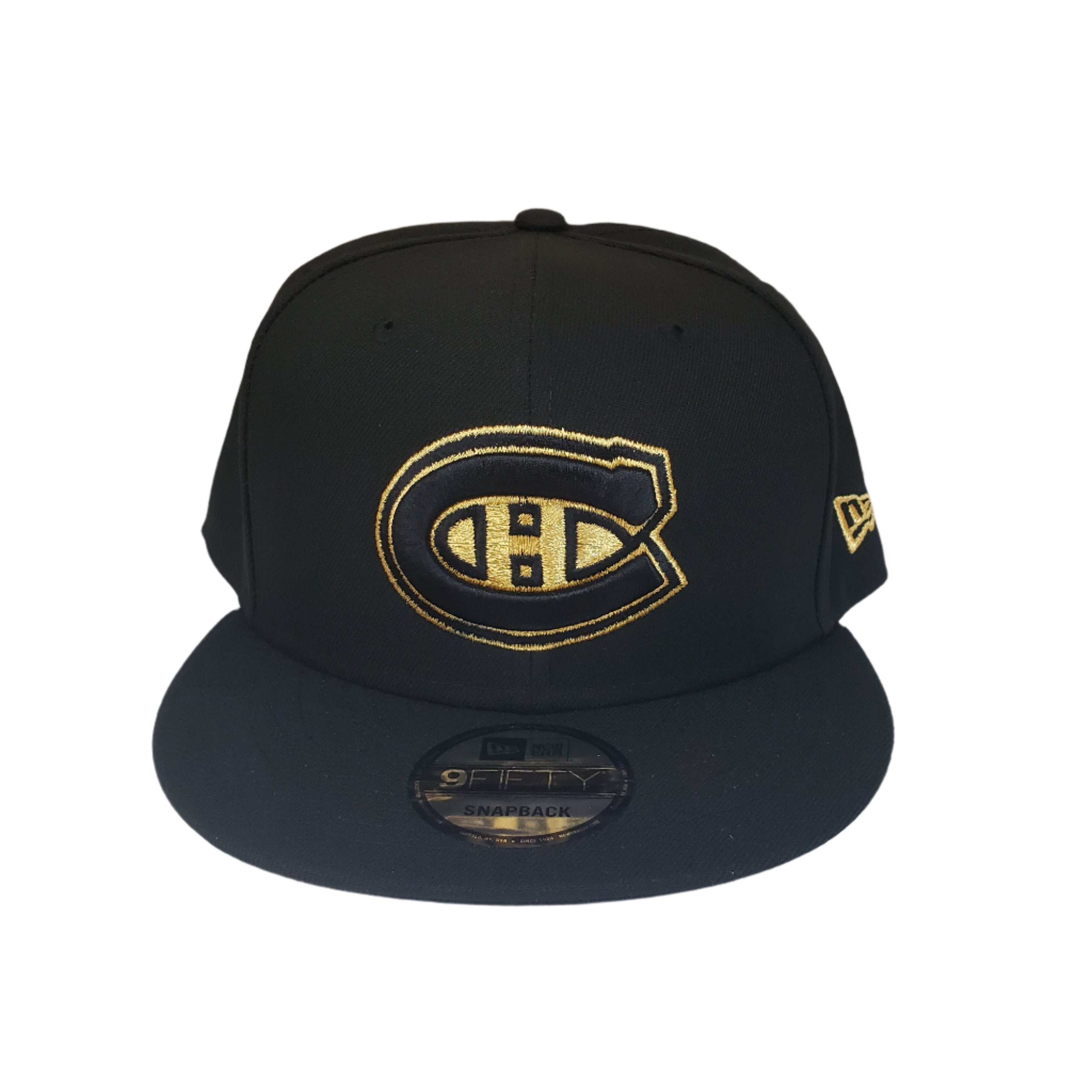 Casquette Snapback 9Fifty Gold Logo des Canadiens de Montréal NHL New Era pour homme noire