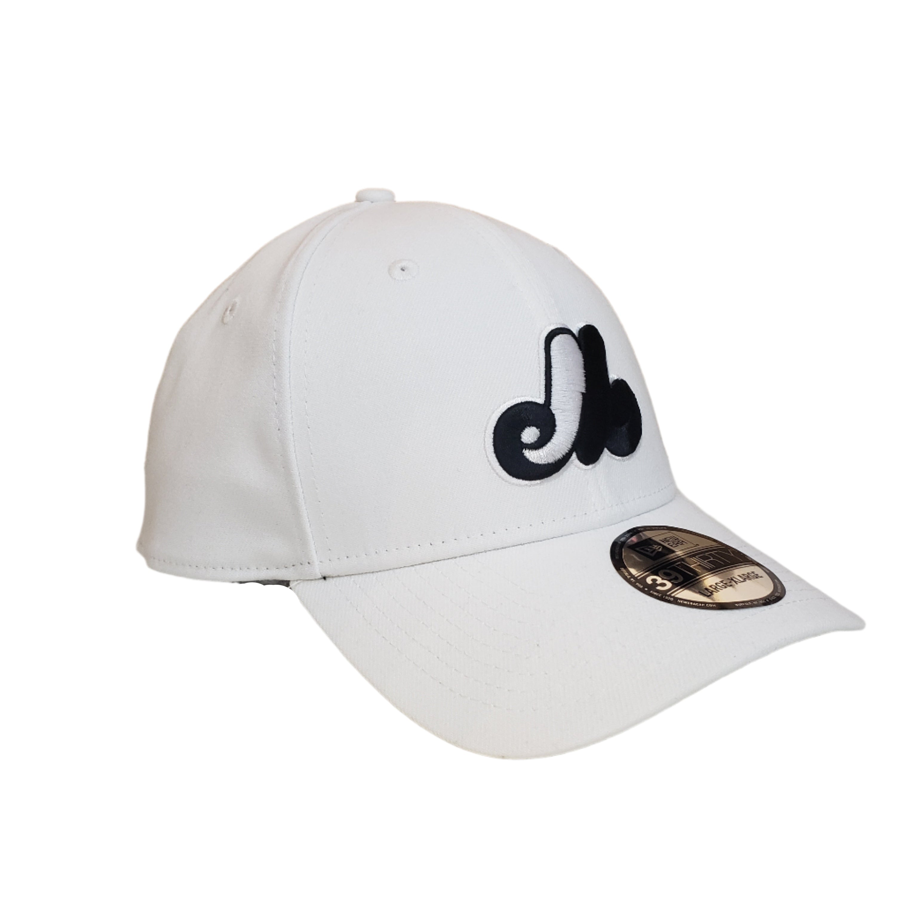 Montreal Expos MLB New Era Men's White 39Thirty Stretch Fit Hat