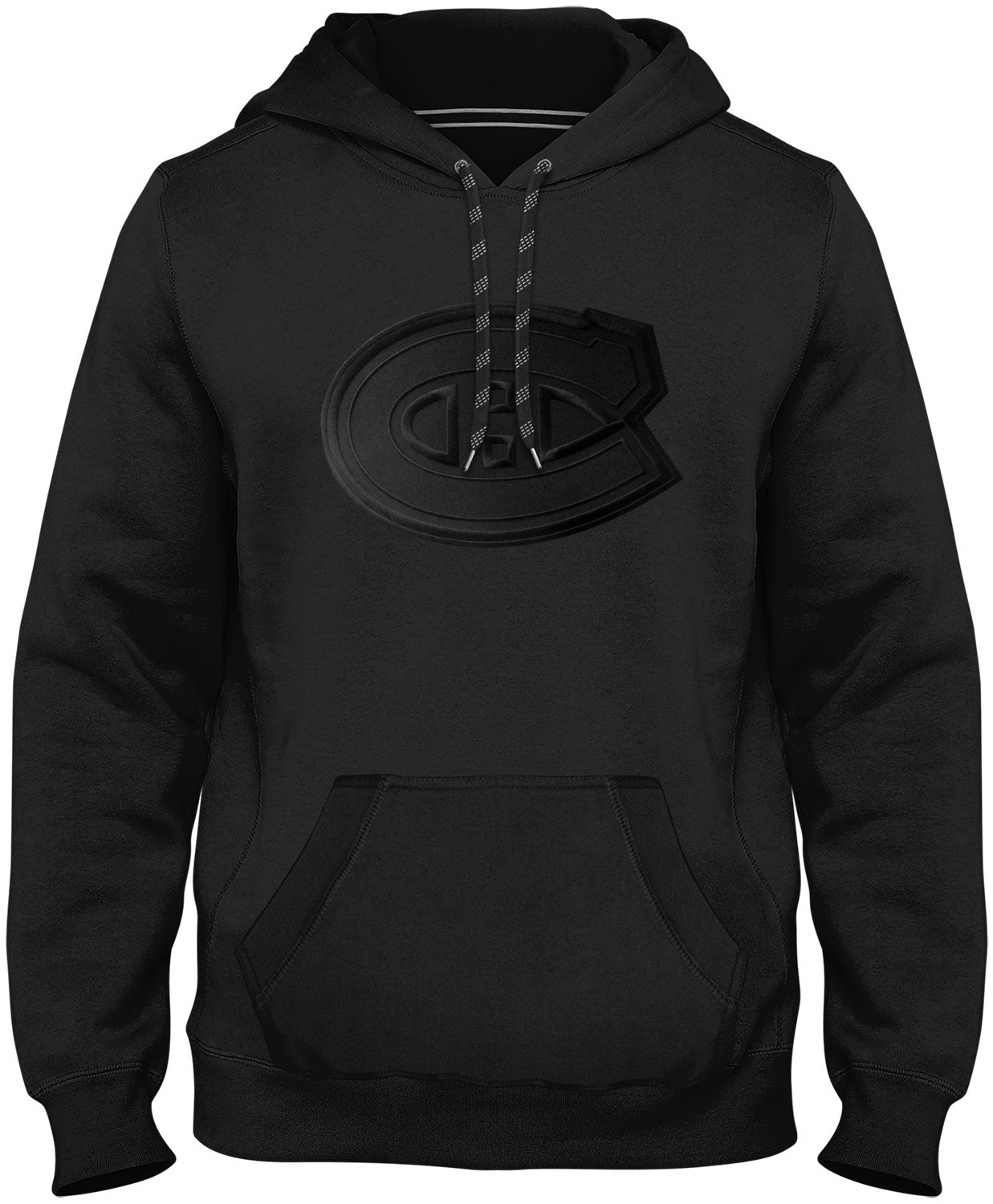 Montreal Canadiens NHL Bulletin Men's Black on Black Twill Logo Hoodie