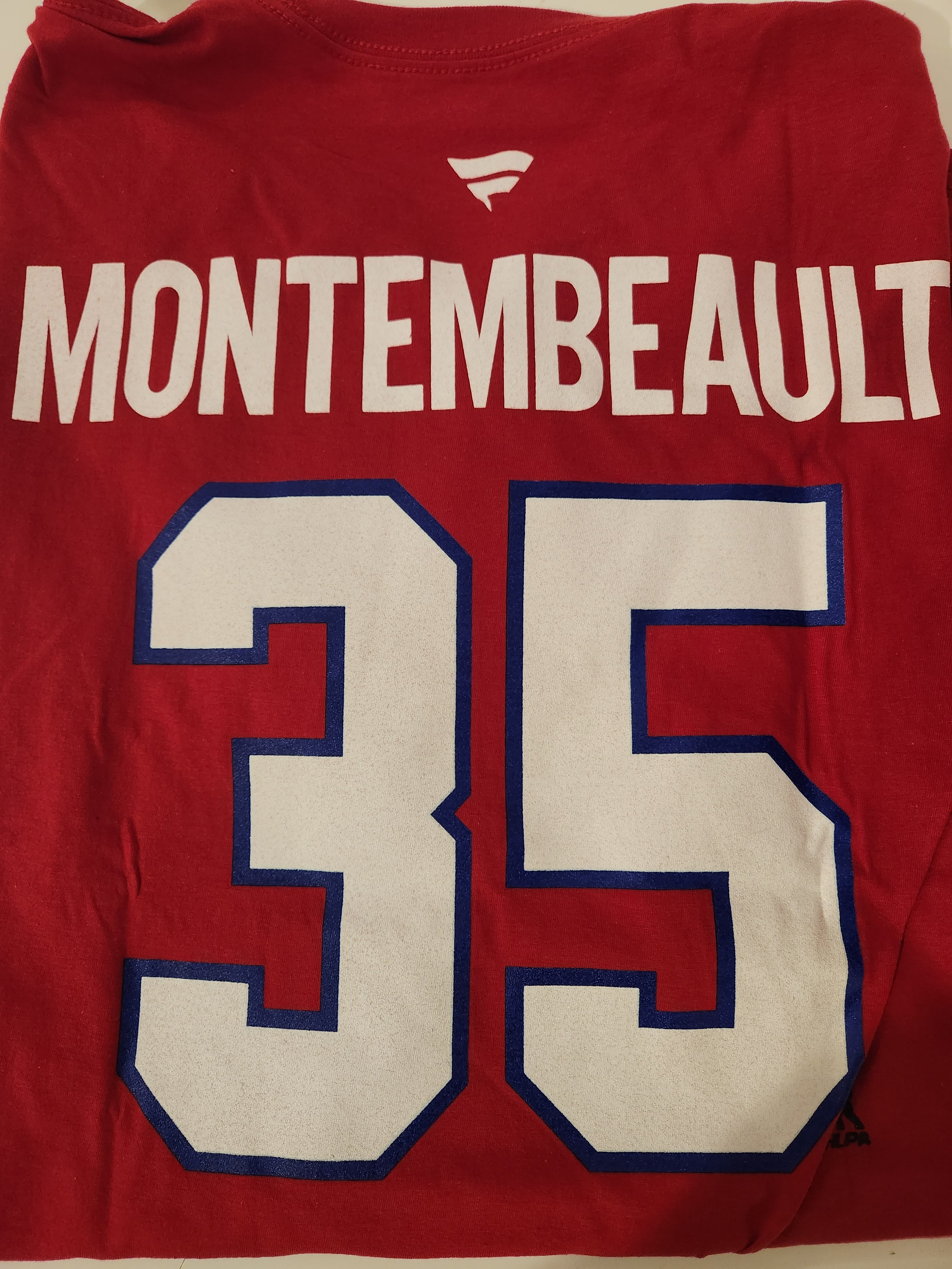 Sam Montembeault Montreal Canadiens NHL Fanatics Branded Men's Red Authentic T-Shirt