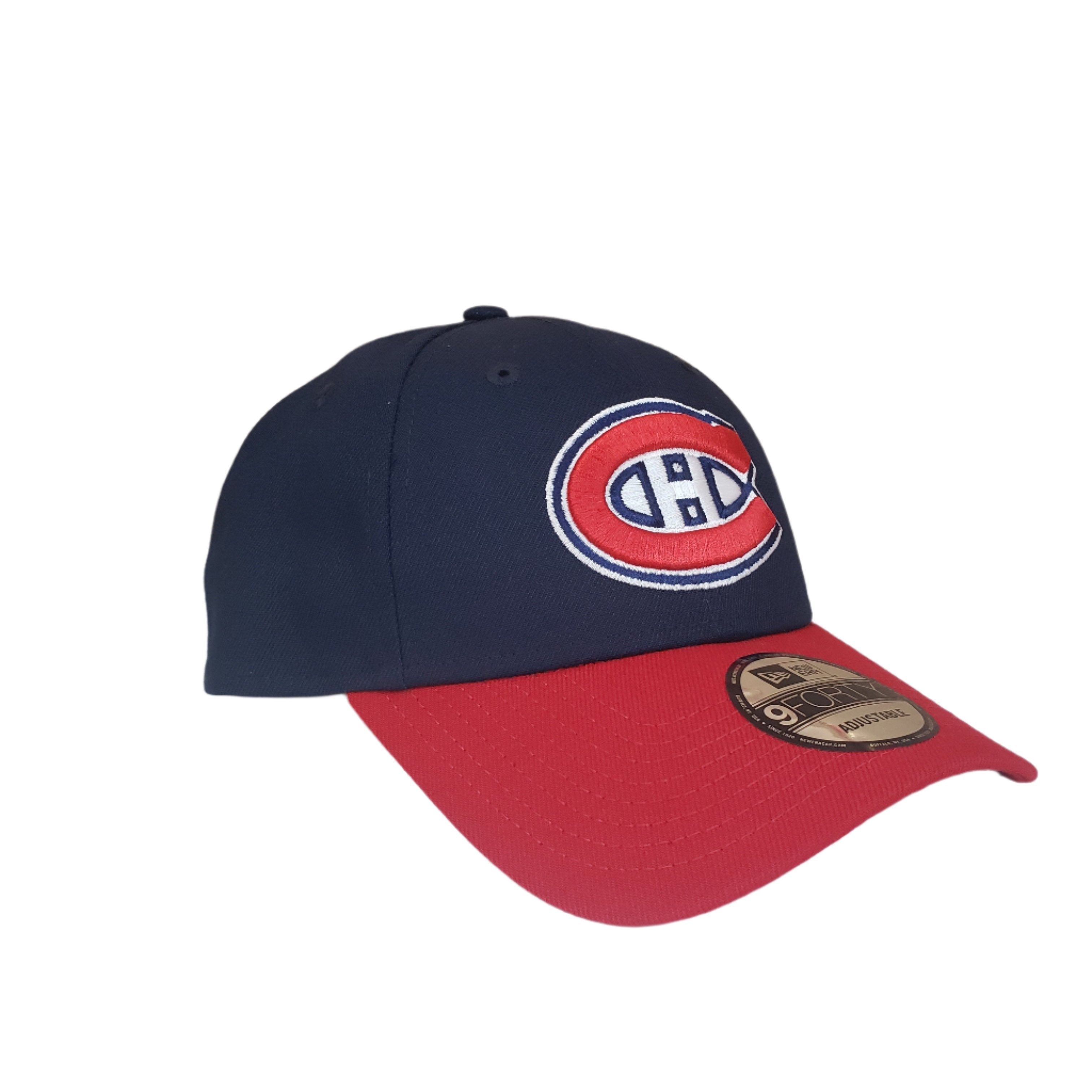 Casquette ajustable bicolore 9Forty bleu marine/rouge pour homme des Canadiens de Montréal de la LNH de New Era