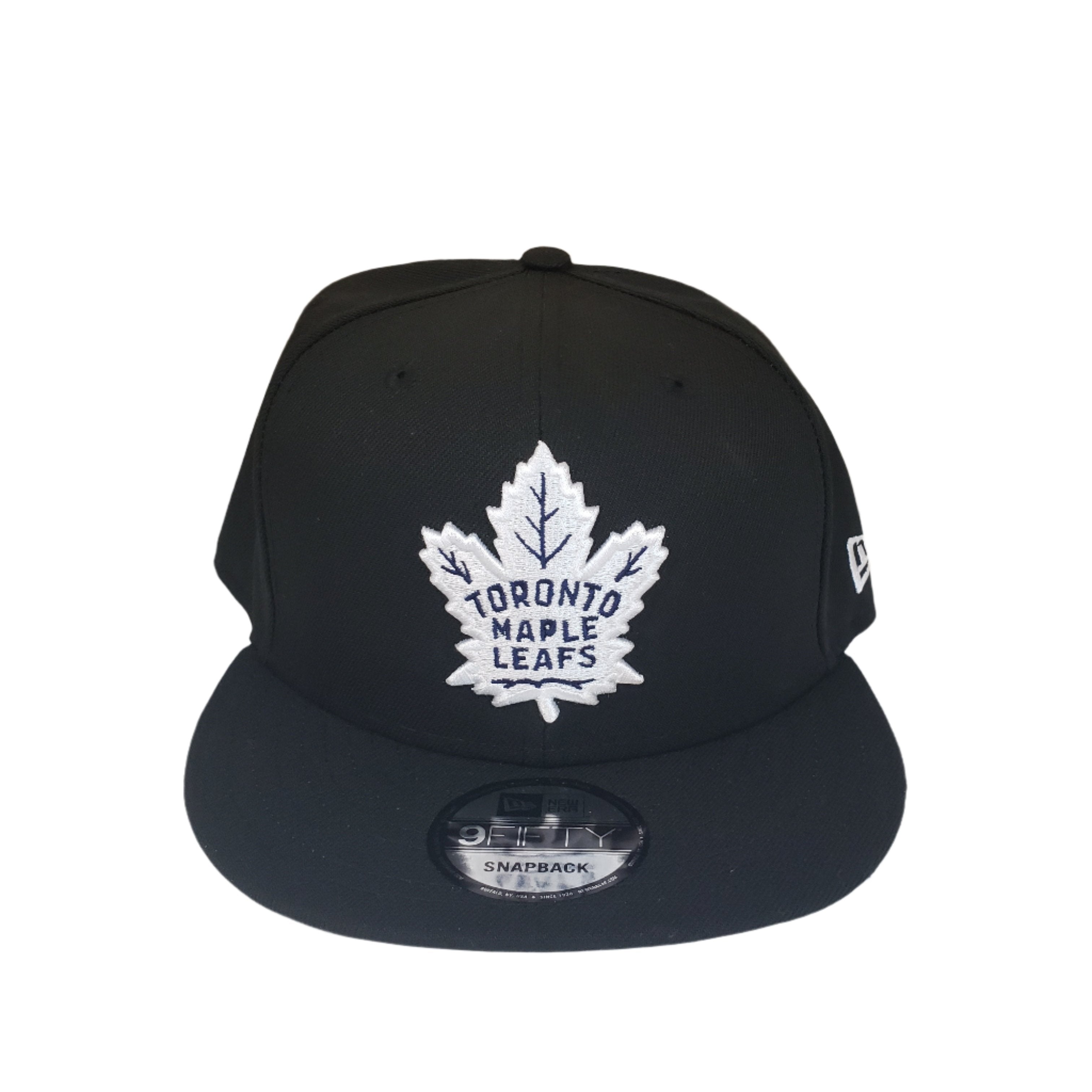 Casquette à visière ajustable 9Fifty noire New Era des Maple Leafs de Toronto pour homme