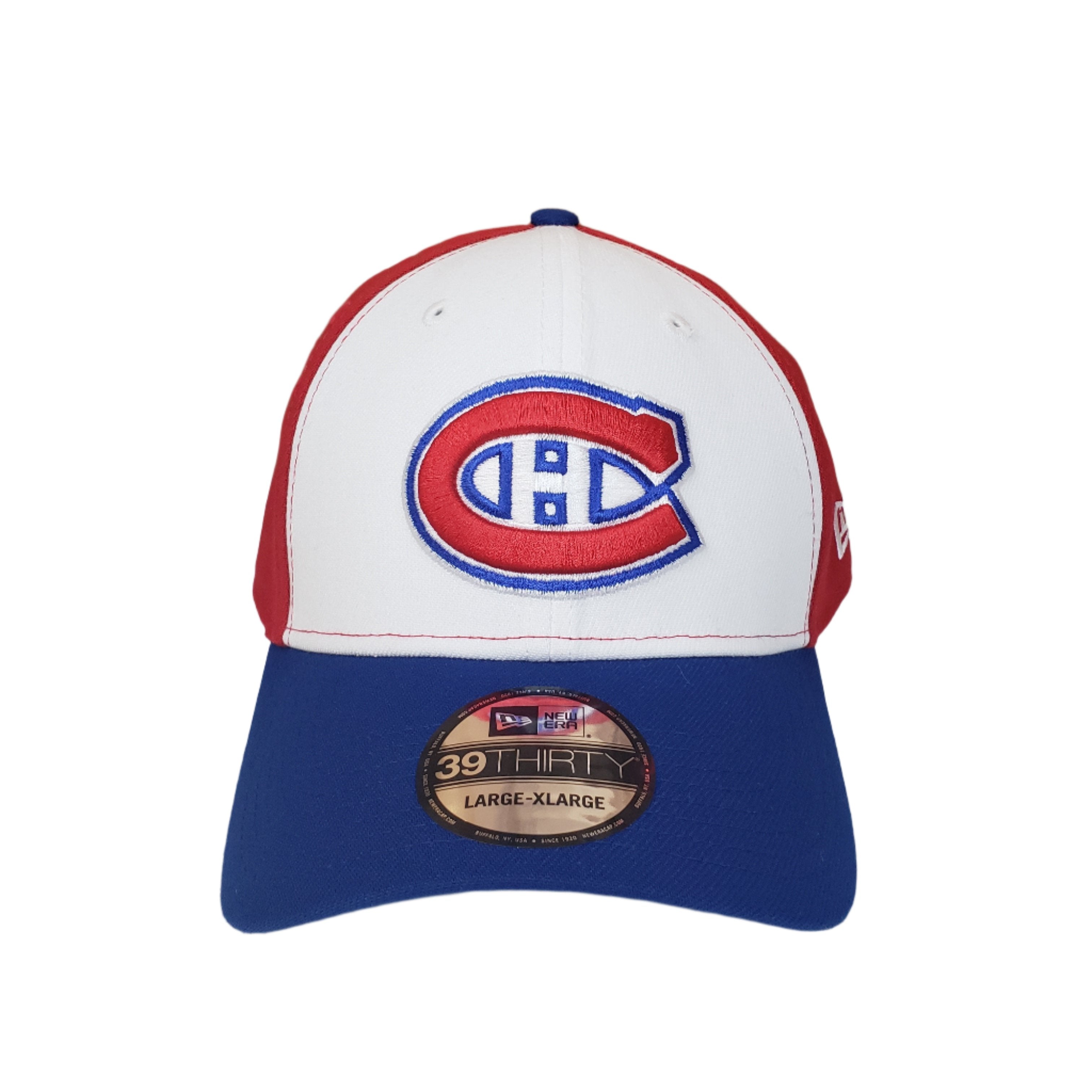 Montreal Canadiens NHL New Era Men's Tricolor 39Thirty Team Classic Stretch Fit Hat