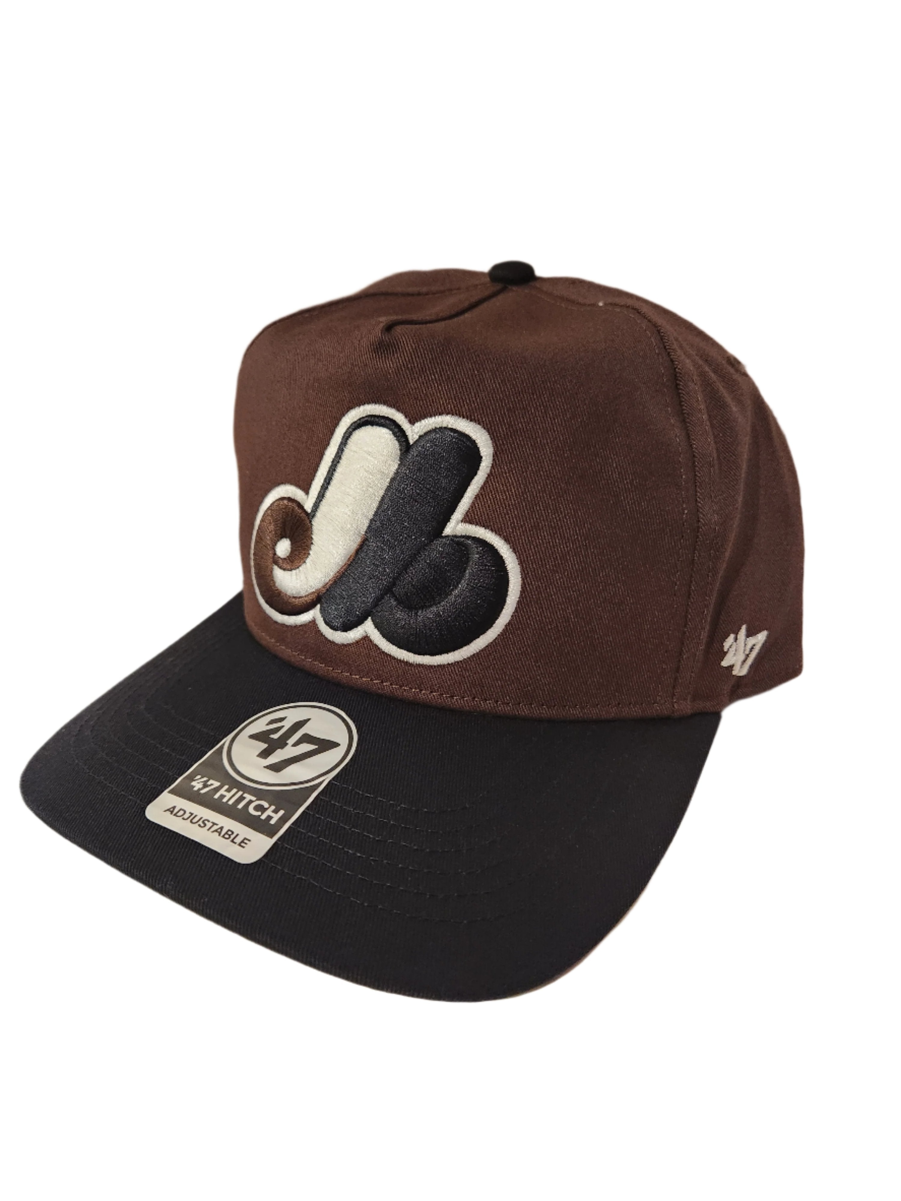 Casquette snapback Sure Shot Hitch chocolat noir pour homme des Expos de Montréal de la MLB 47 Brand