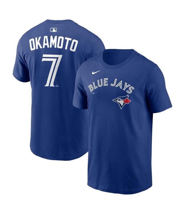 Kazuma Okamoto Toronto Blue Jays MLB Nike Men's Royal Blue Name & Number T-Shirt