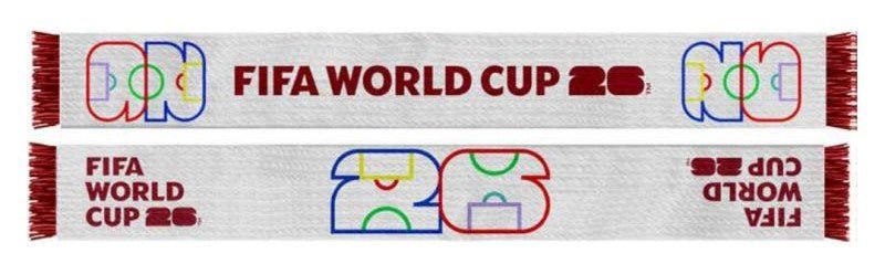 FiFA Licensed White 2026 World Cup Scarf