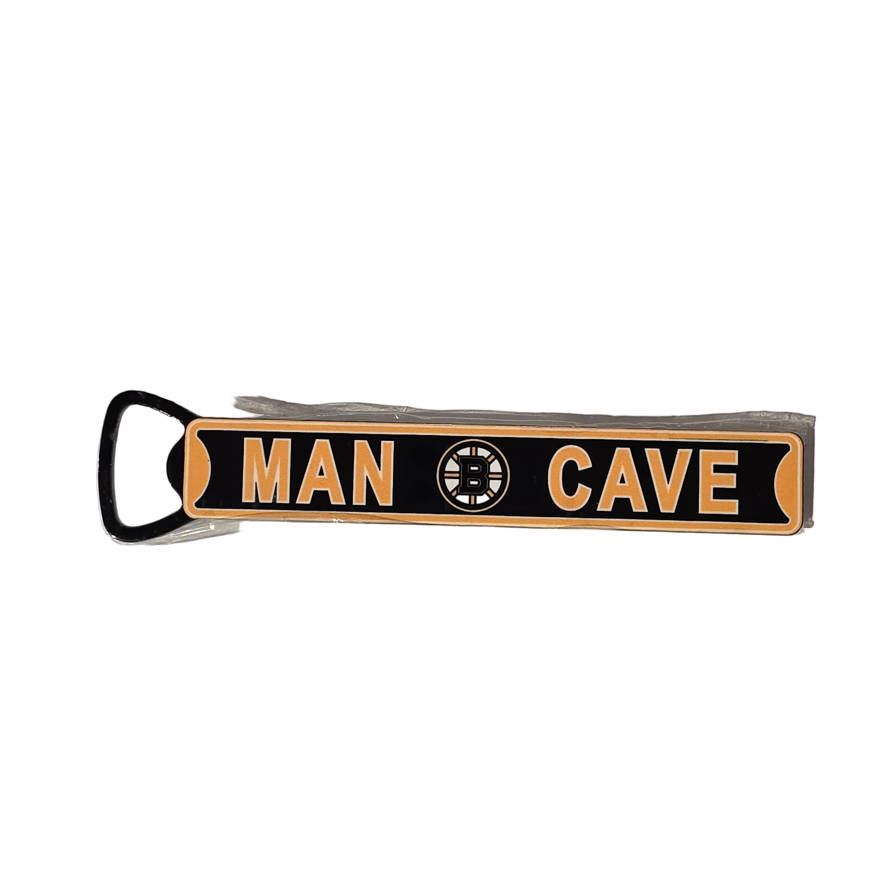 Boston Bruins NHL Man Cave 7 inch Super Steel Magnet Bottle Opener