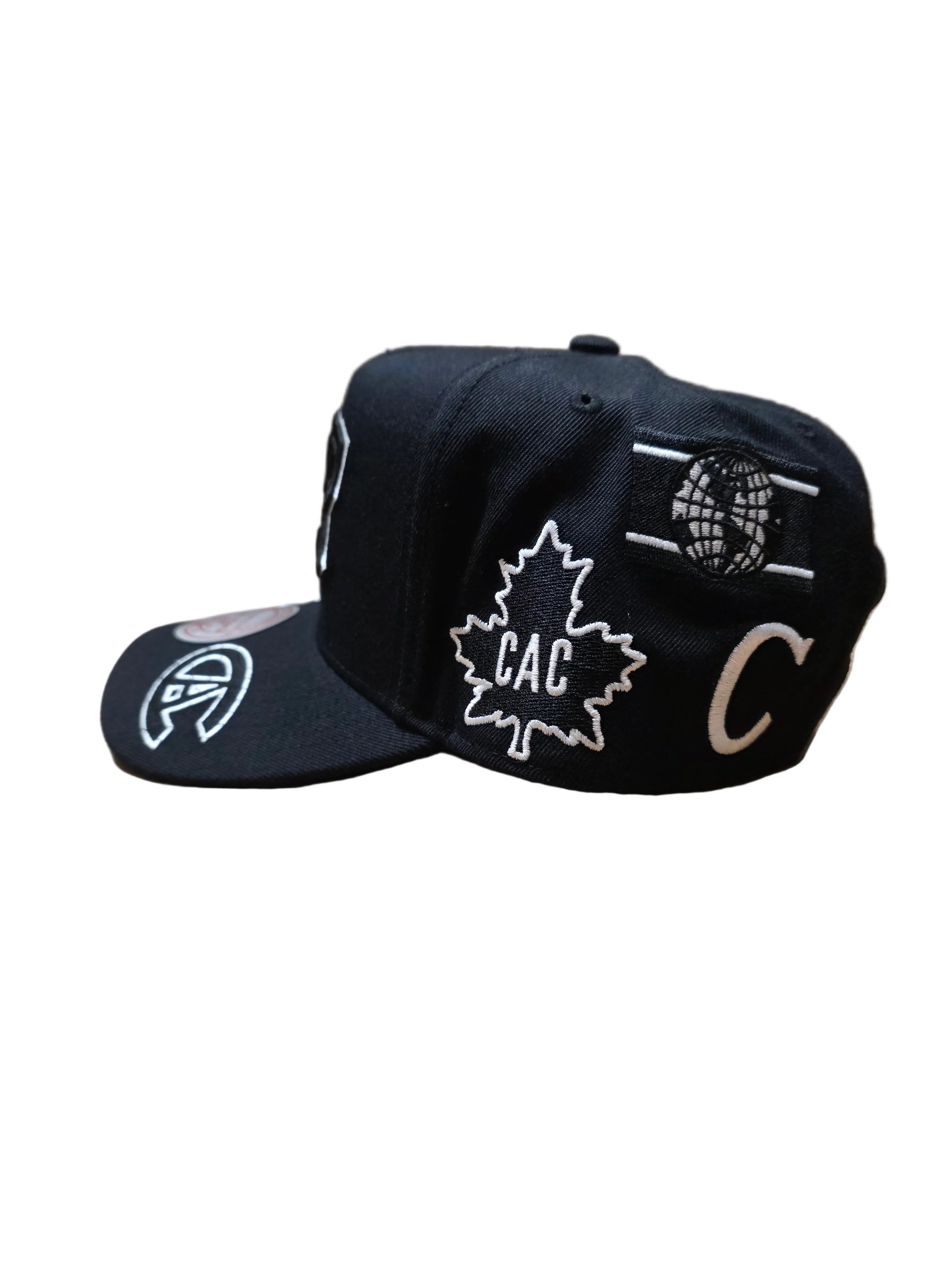 Montreal Canadiens Mitchell & Ness Men's Black Moonlight Pro Pinch Fit A-Frame Snapback Hat