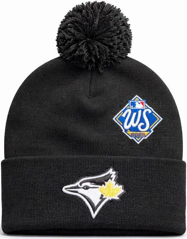 Toronto Blue Jays Mitchell & Ness Men's Black/Gold 2025 World Series Cuffed Knit Beanie Hat