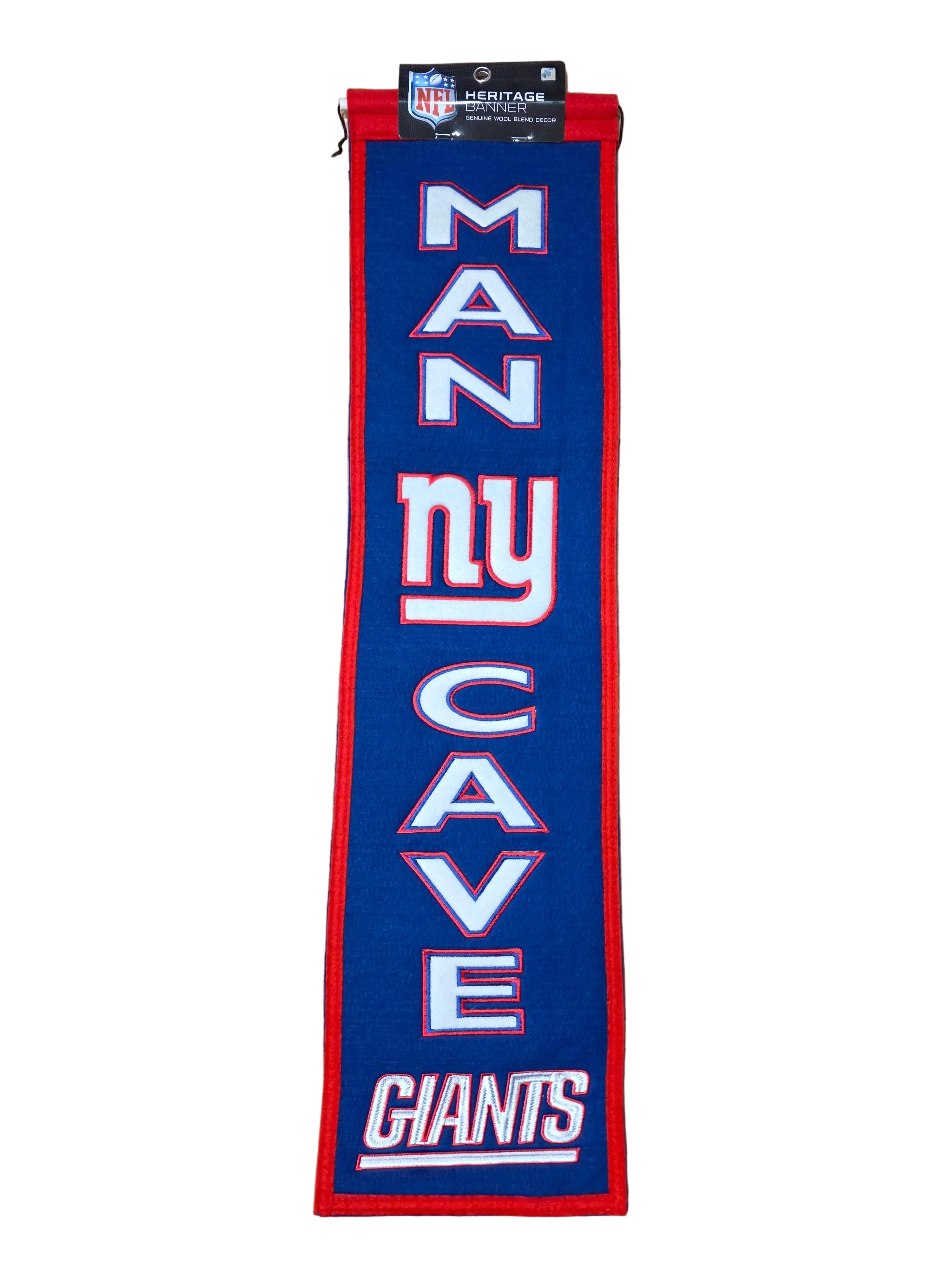 New York Giants NFL Winning Streak Blue 8"x32" Premium Man Cave Heritage Banner