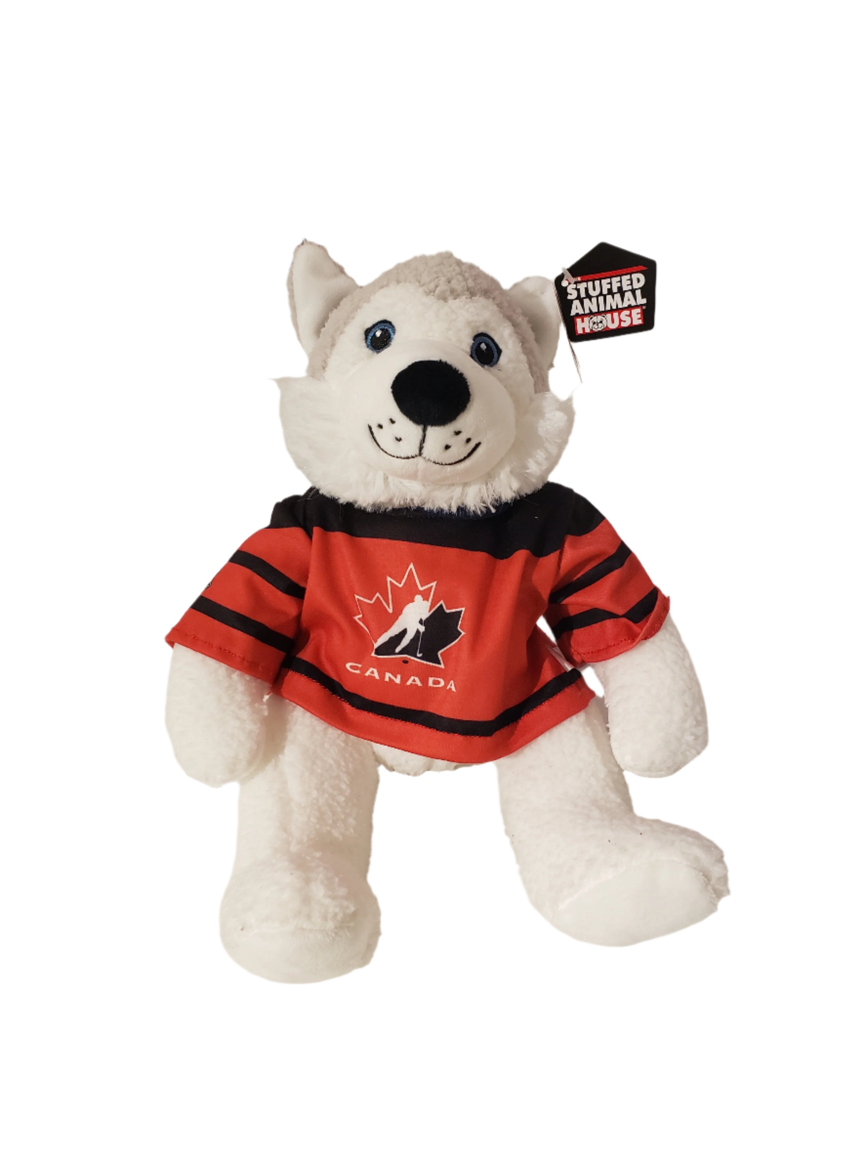 Maison en peluche Grey Wolf Hockey Canada IIHF 10" Curly Gritter