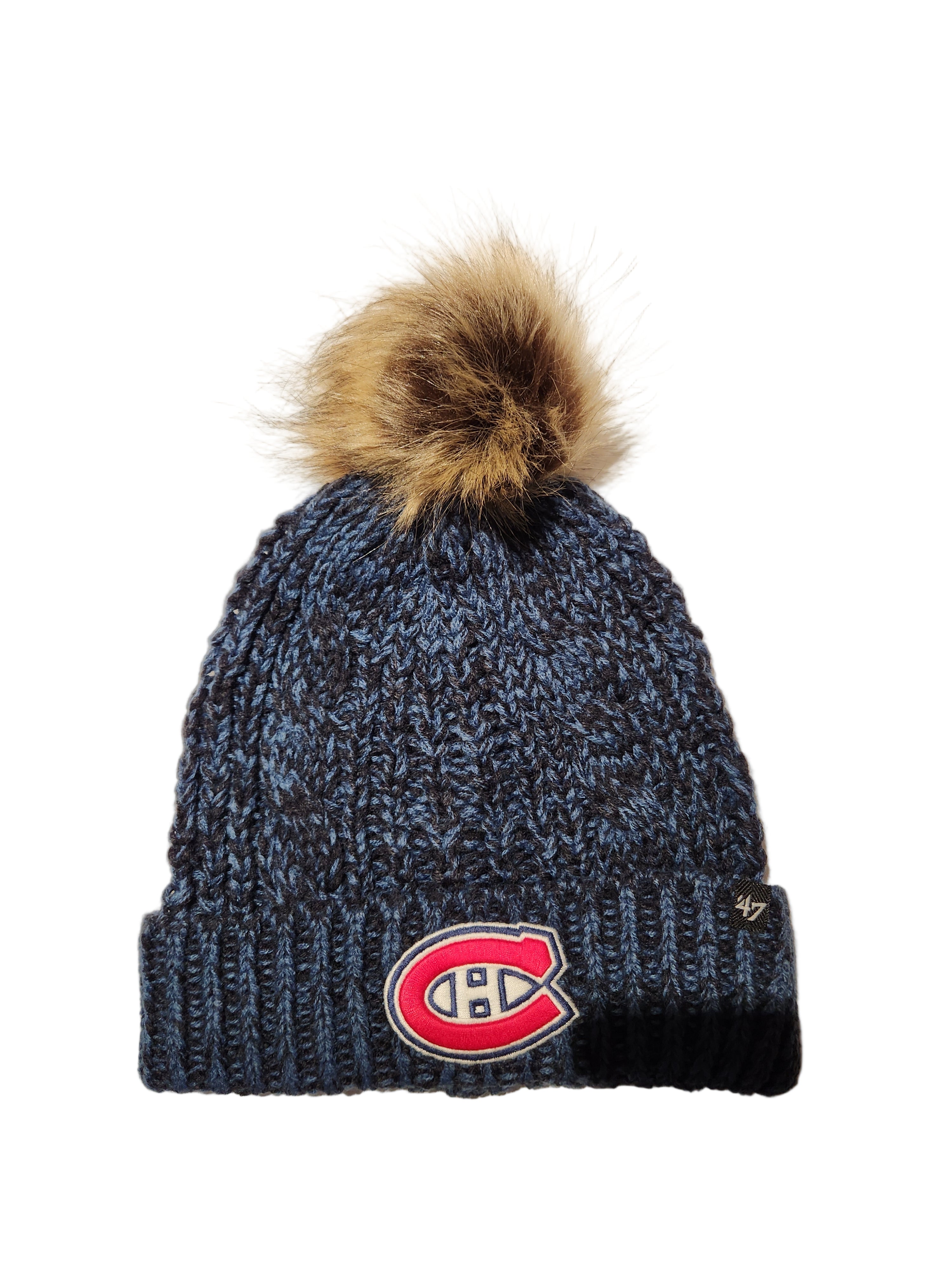 Montreal Canadiens NHL 47 Brand Women's Navy Meeko Cuff Pom Knit