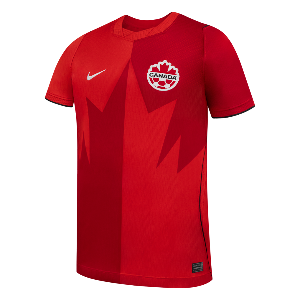 Canada Soccer FIFA Nike Youth Red 2026 Home Stadium Replica Jersey