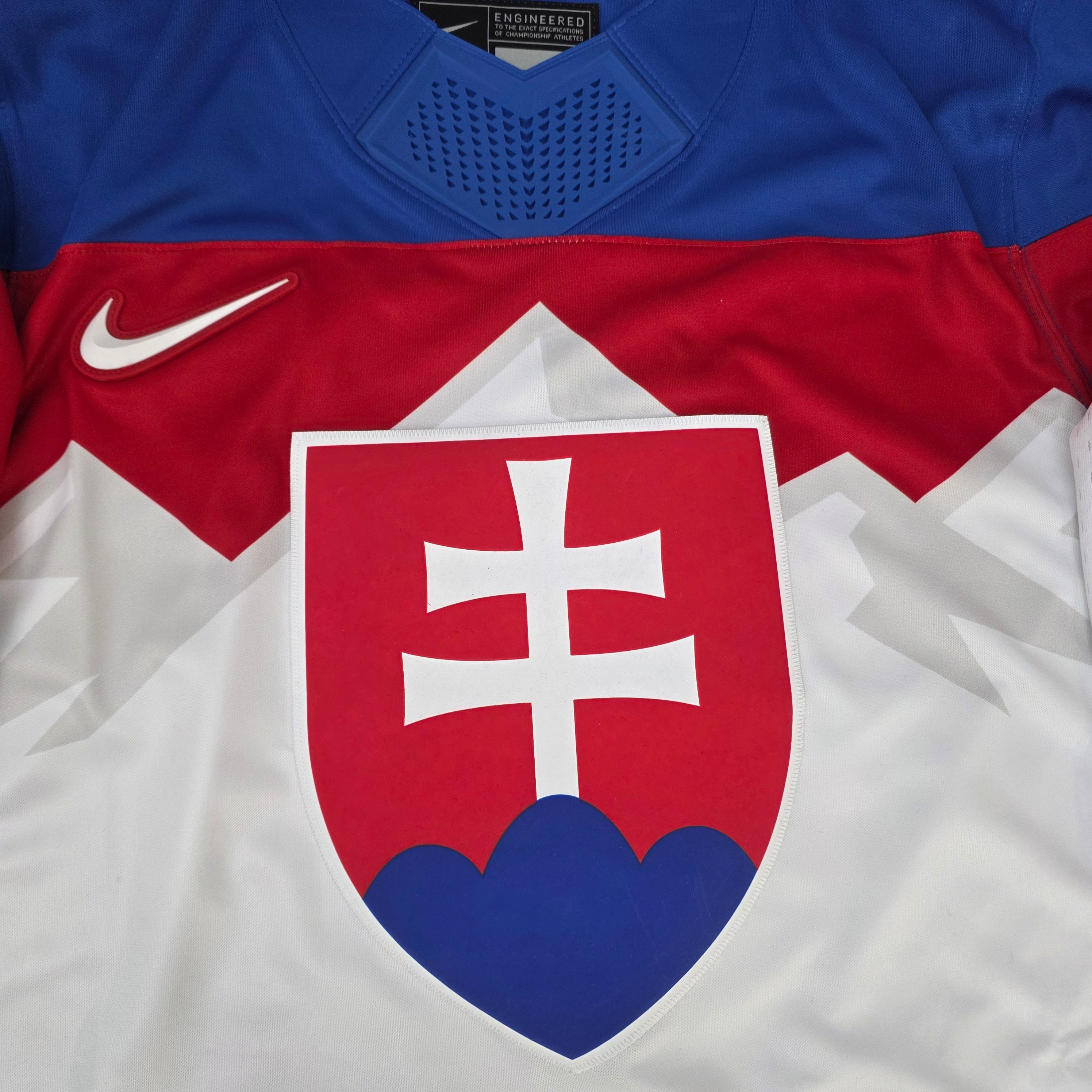 Maillot réplique blanc 2026 de l'équipe nationale de hockey sur gazon de Slovaquie (IIHF) de Nike pour homme