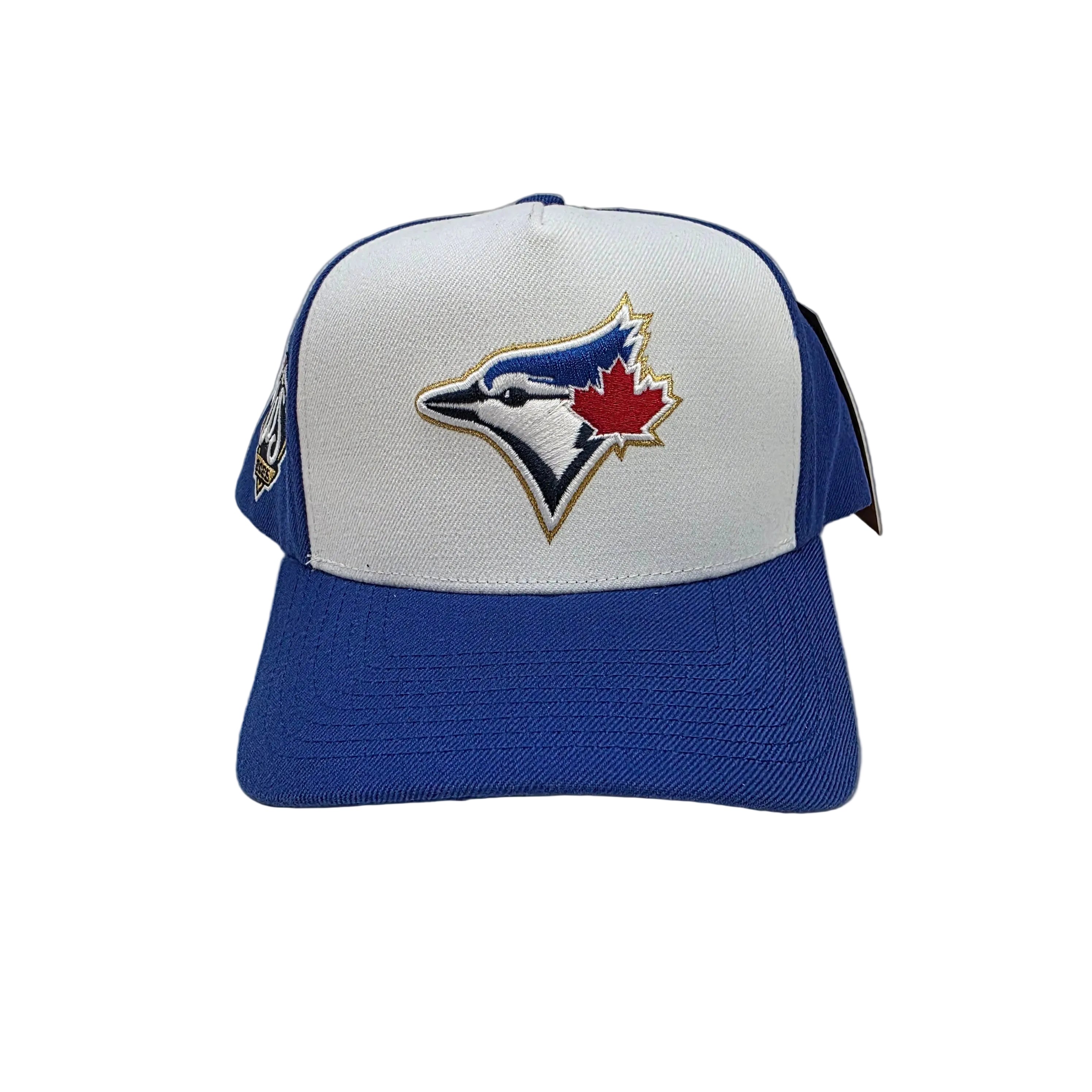 Toronto Blue Jays Mitchell & Ness Men's White/Royal Blue 2025 World Series A-Frame Snapback