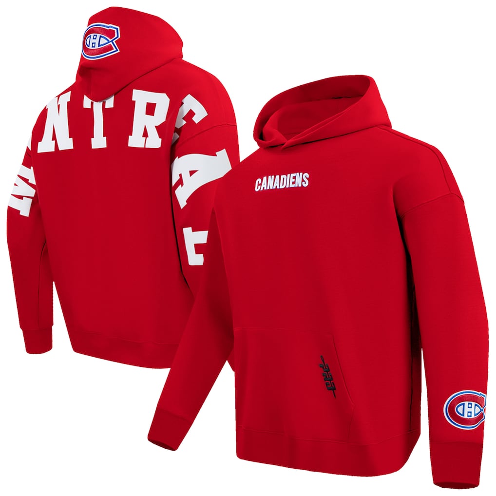 Montreal Canadiens NHL Pro Standard Men's Red Wingspan Pullover Hoodie