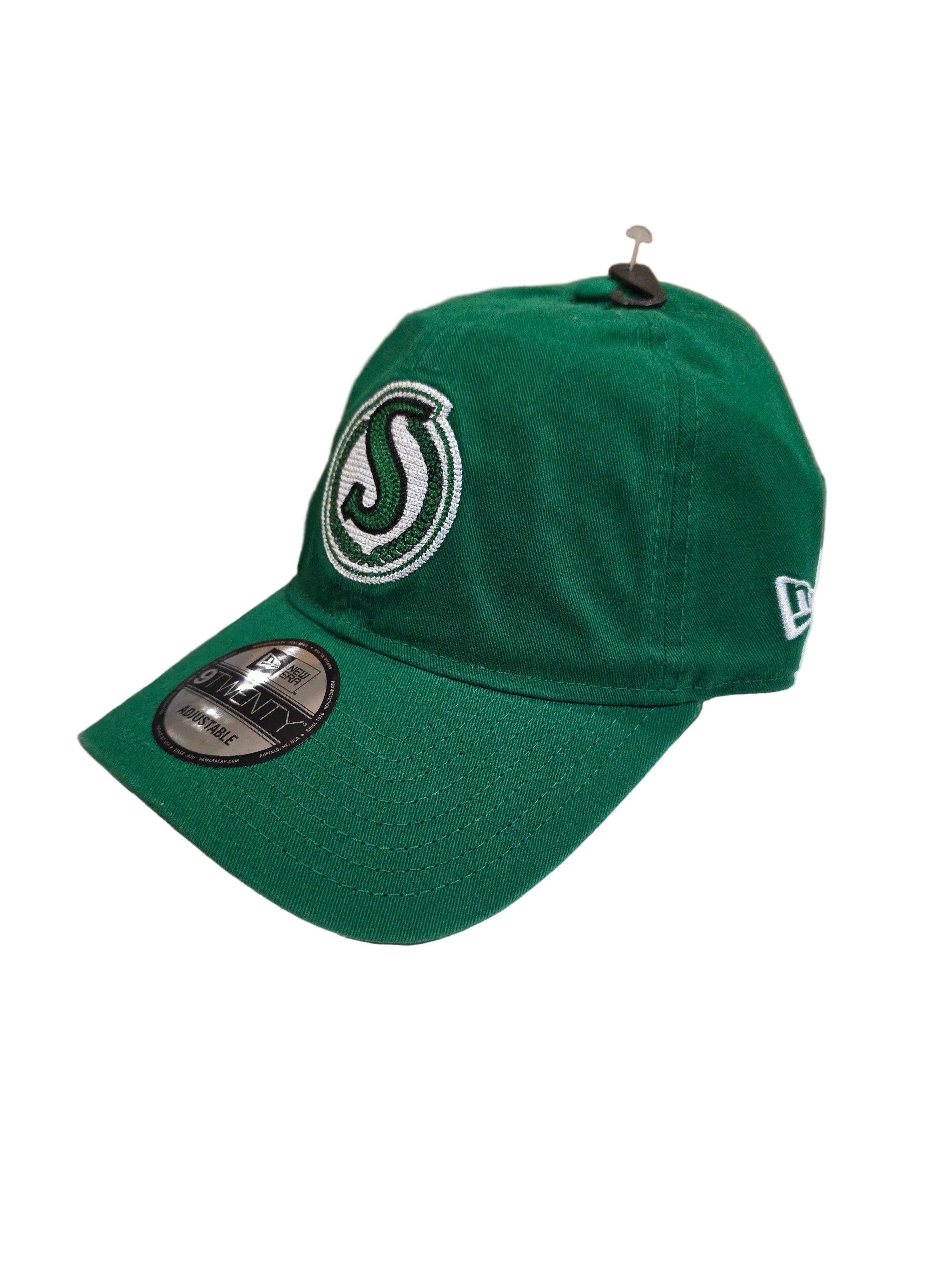 Saskatchewan Roughriders CFL New Era Men's Green 9Twenty 2026 Turf Traditions Adjustable Hat