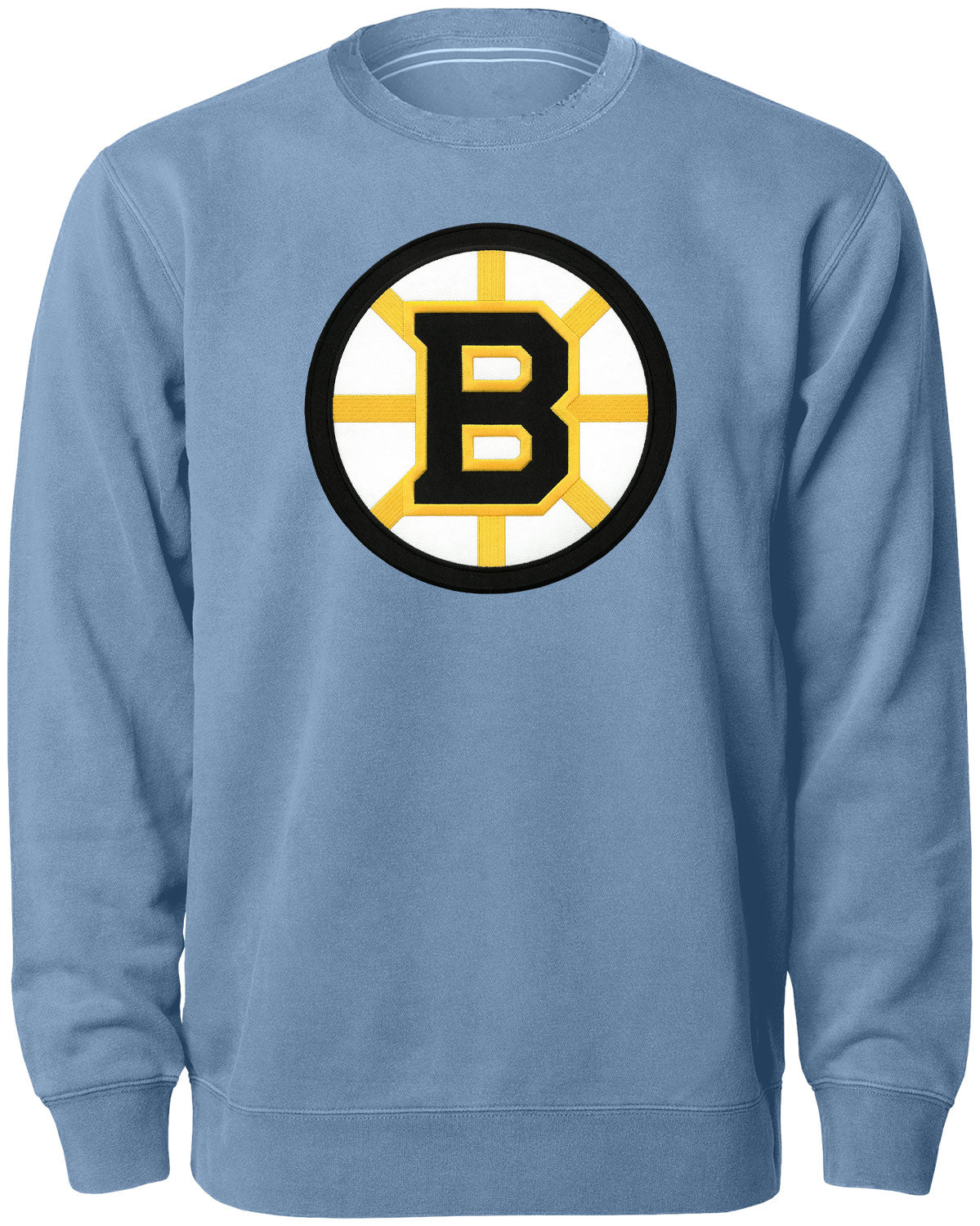 Chandail à col rond Express avec logo en sergé bleu clair des Bruins de Boston NHL Bulletin pour hommes