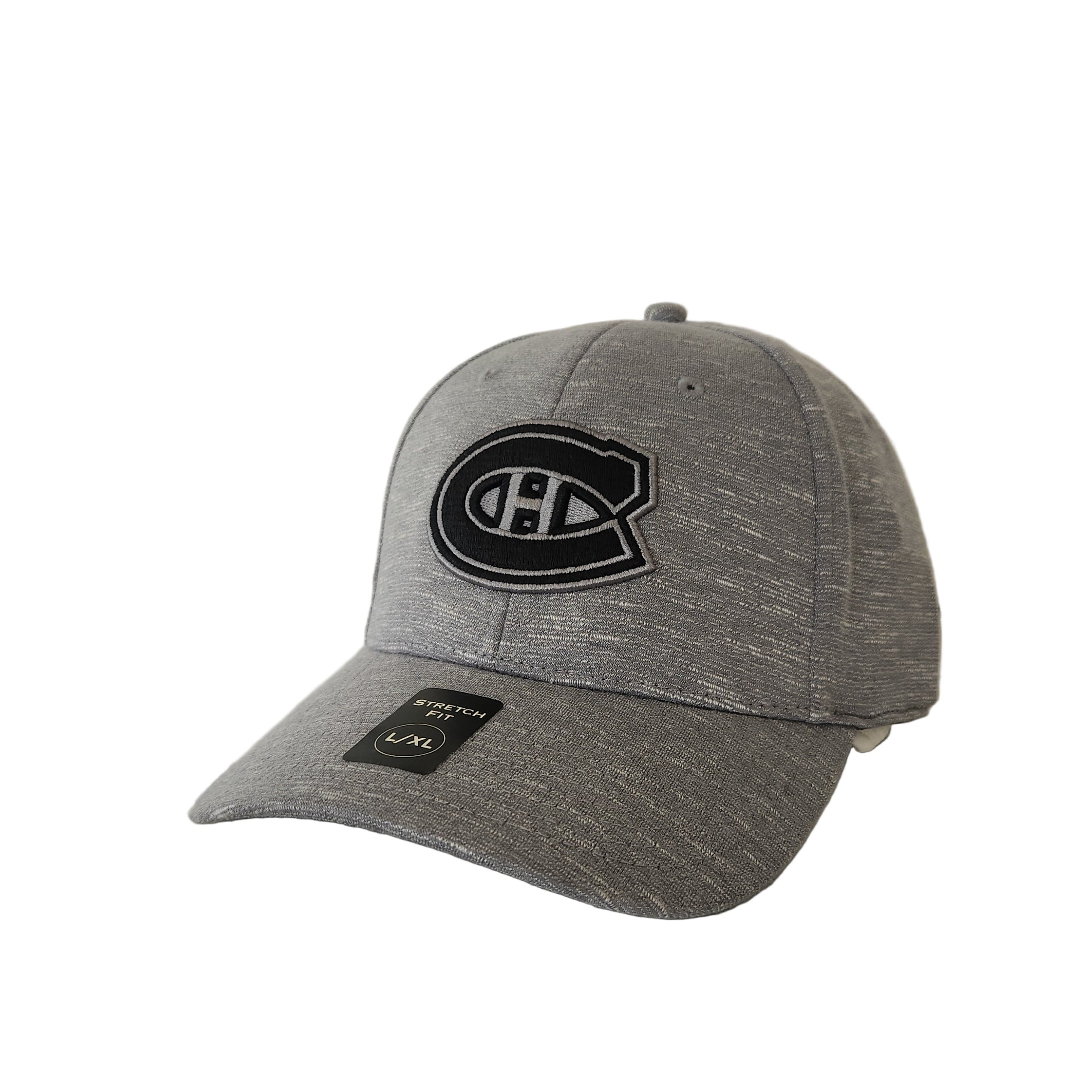 Montreal Canadiens NHL American Needle Men's Grey Slub Heathered Stretch Fit Hat