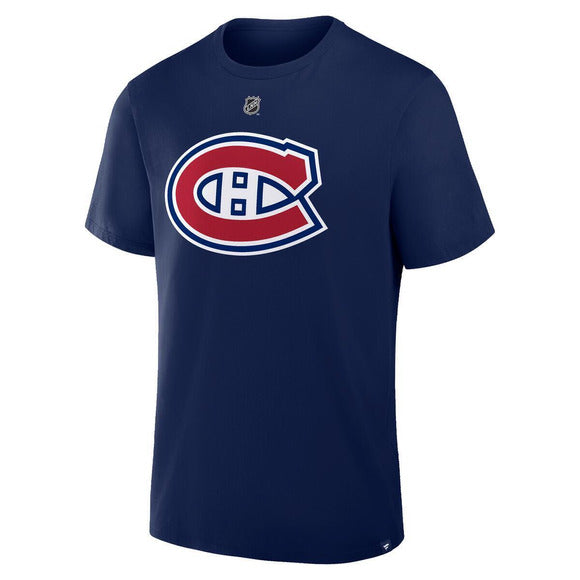 T-shirt authentique bleu marine Jakub Dobes des Canadiens de Montréal NHL Fanatics pour homme