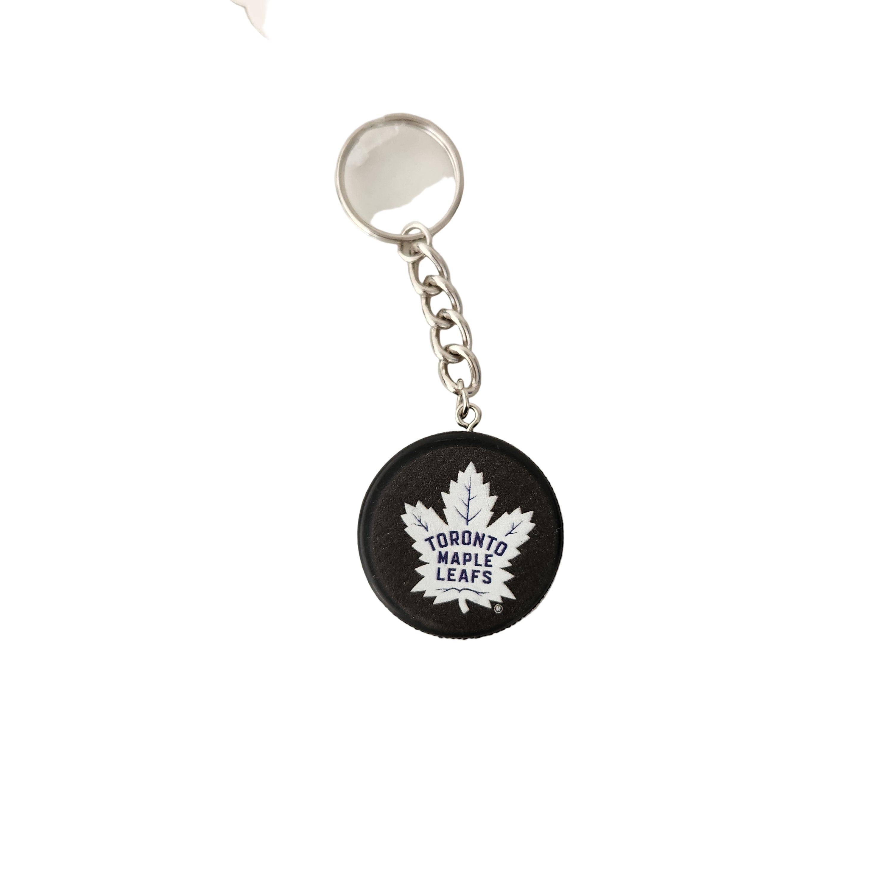 Porte-clés rondelle de hockey Inglasco des Maple Leafs de Toronto (LNH)